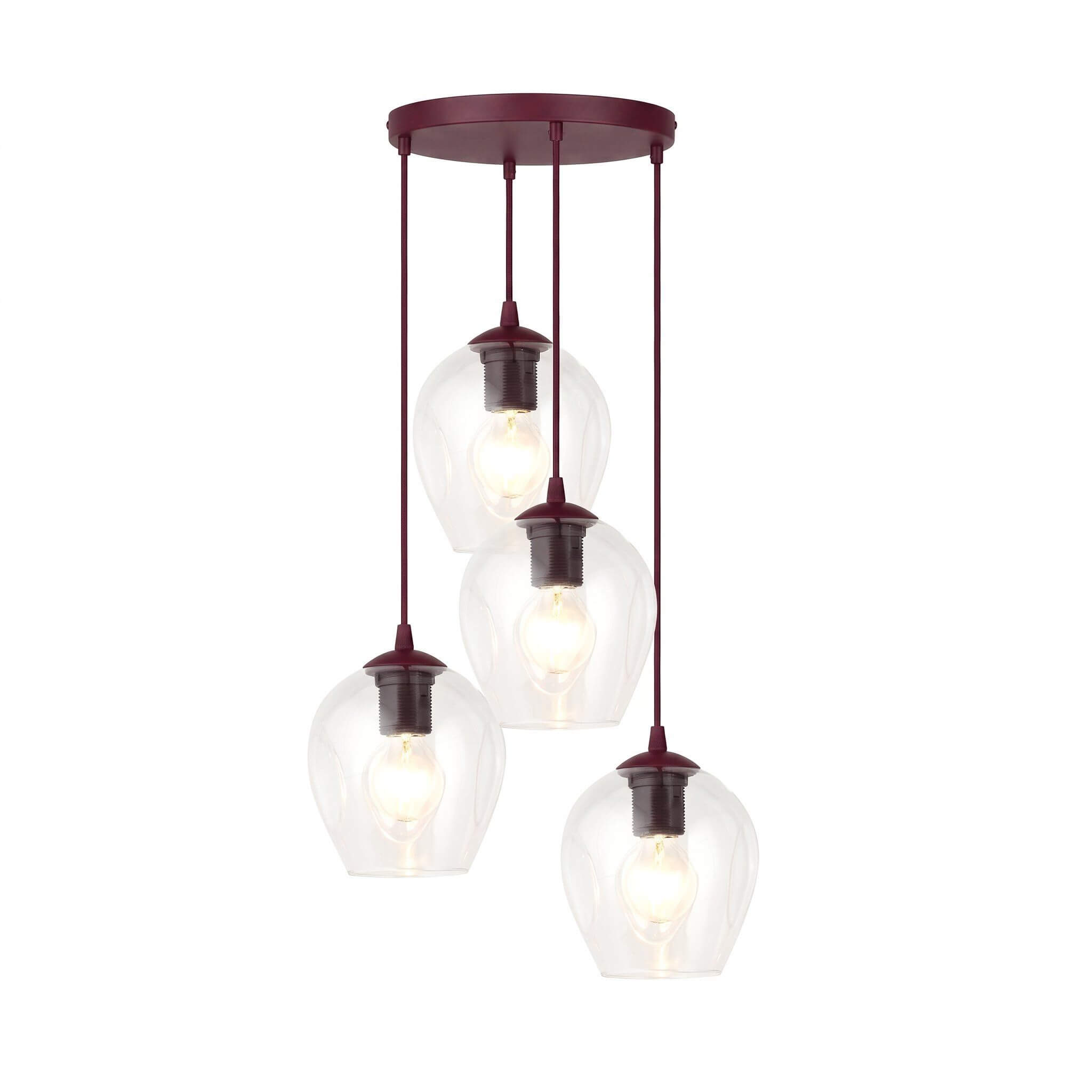 Emibig Istar Pendelleuchte 4x15 W burgund 1784/4PREM