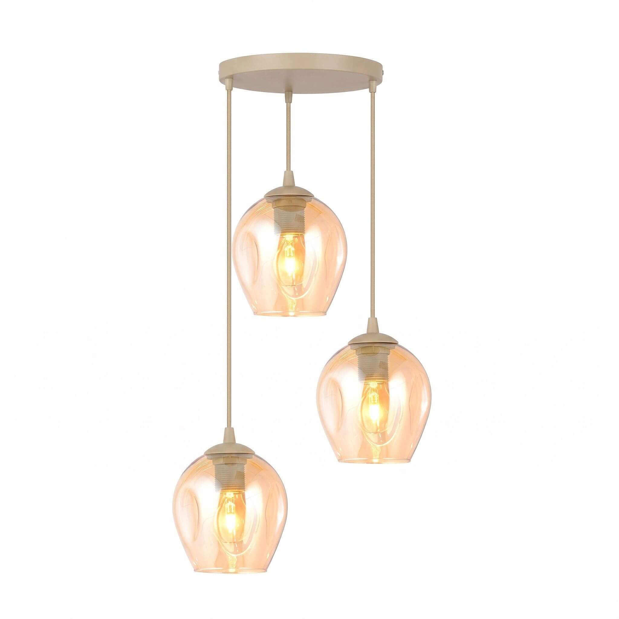 Emibig Istar Pendelleuchte 3x15 W beige 1785/3PREM