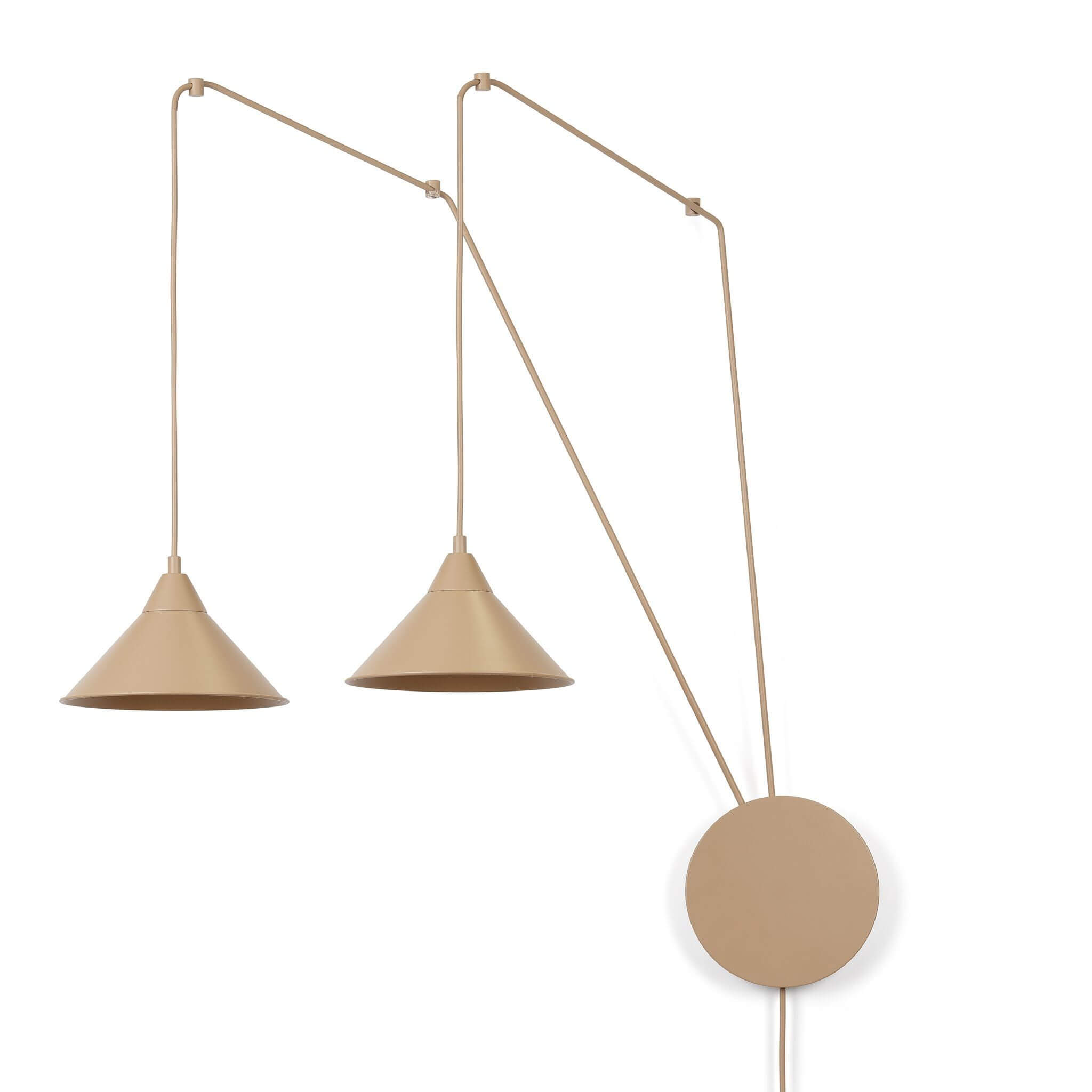 Emibig Abramo Pendelleuchte 2x15 W beige 1786/2