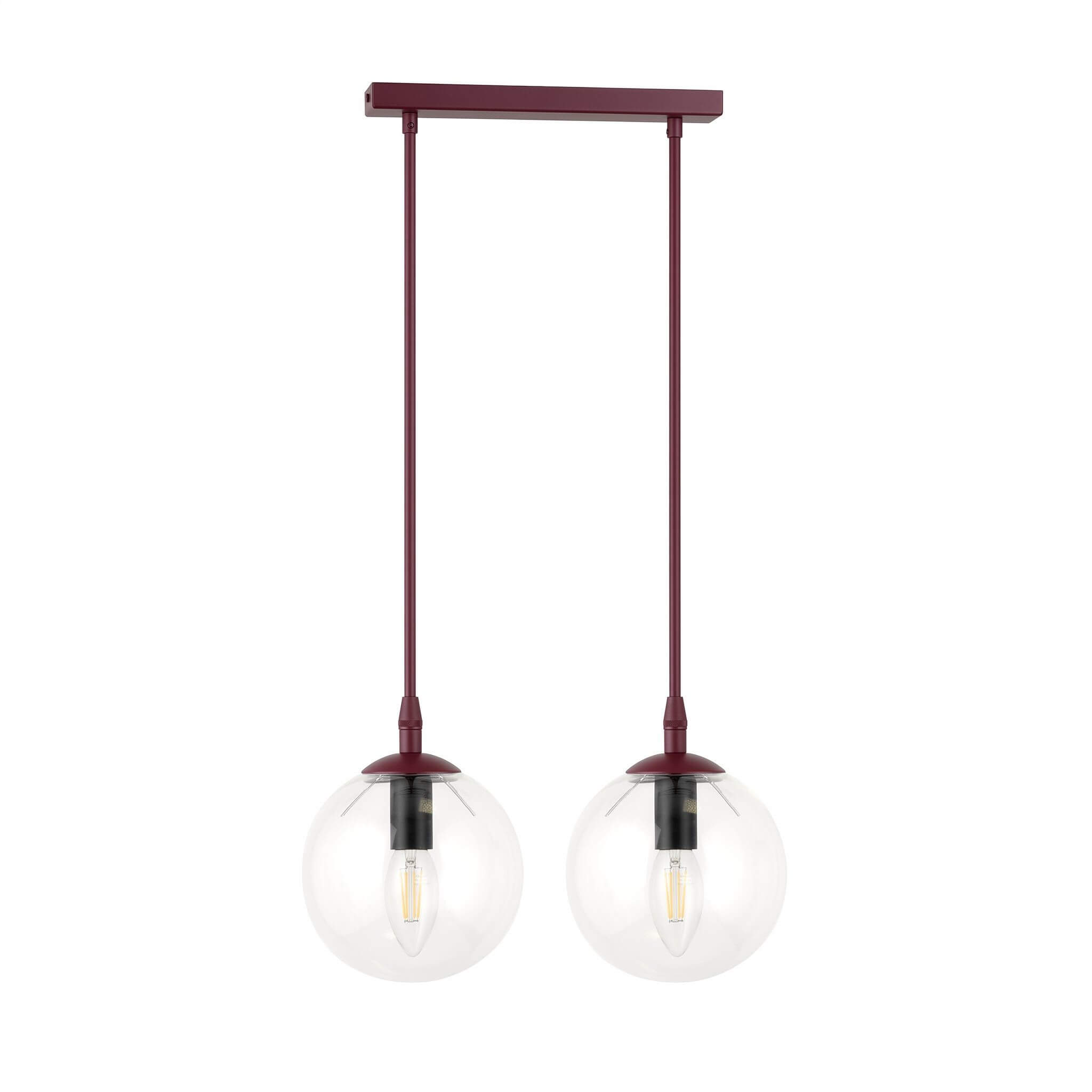Emibig Cosmo Pendelleuchte 2x10 W burgund 1788/2
