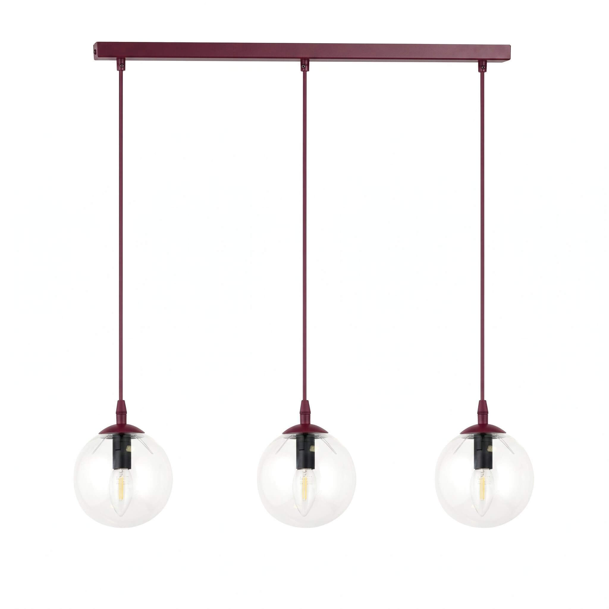 Emibig Cosmo Pendelleuchte 3x10 W burgund 1788/3