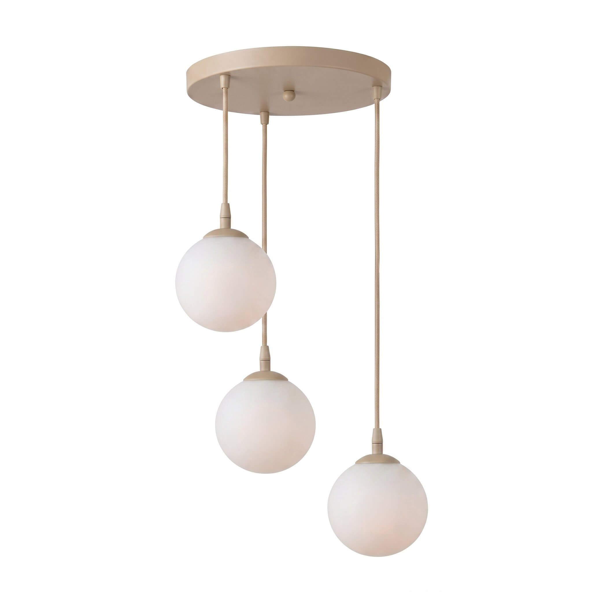 Emibig Cosmo Pendelleuchte 3x10 W weiß-beige 1790/3PREM