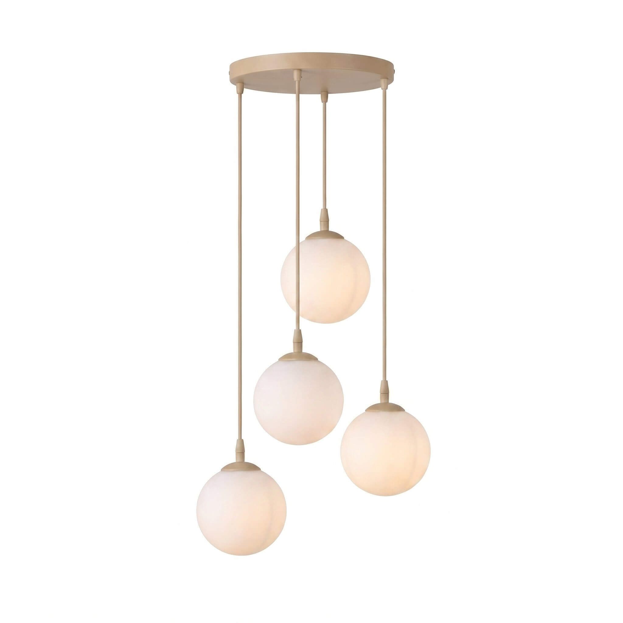 Emibig Cosmo Pendelleuchte 4x10 W weiß-beige 1790/4PREM