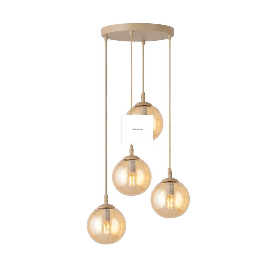 Emibig Cosmo Pendelleuchte 4x10 W beige 1791/4PREM