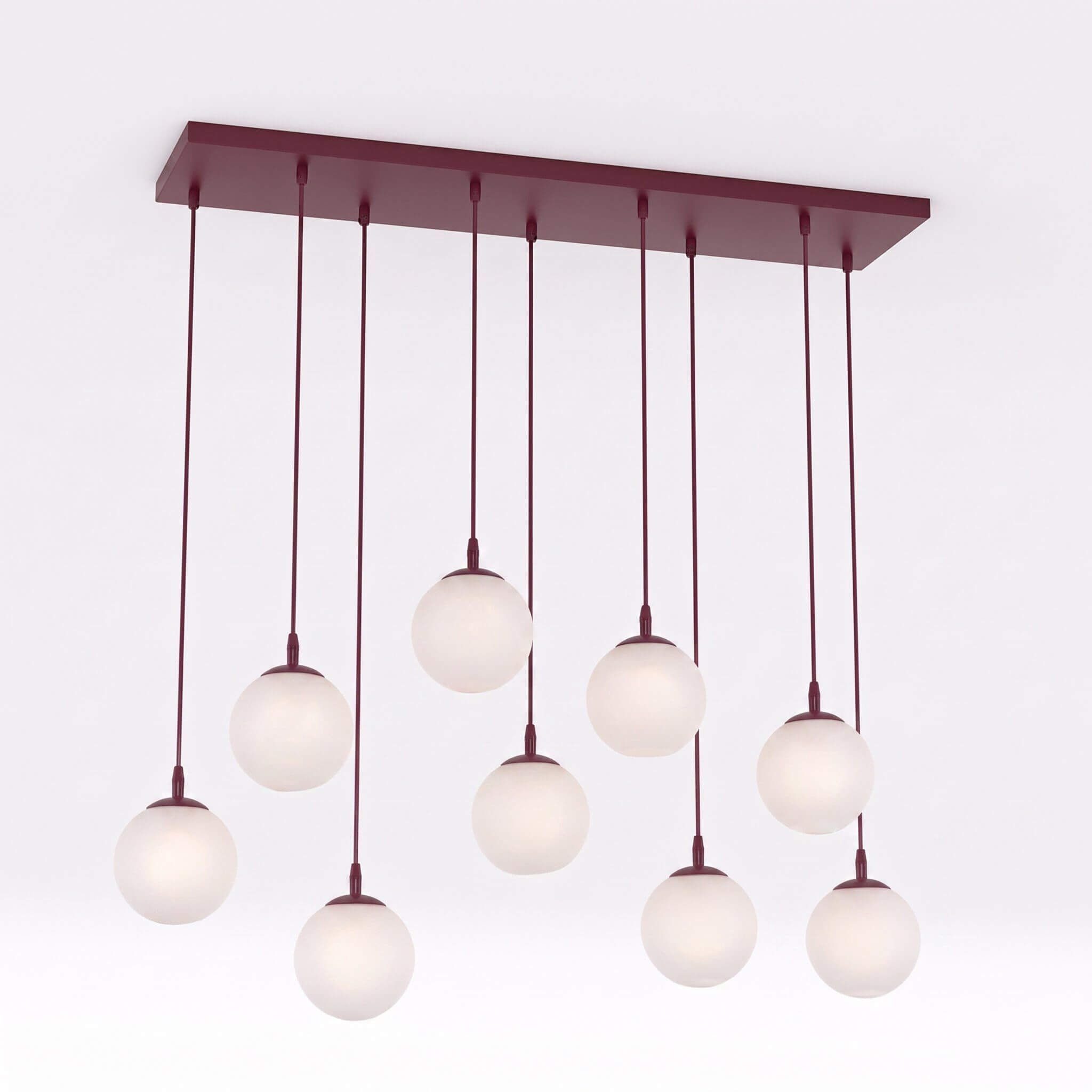 Emibig Cosmo Pendelleuchte x10 W burgund 1789/9