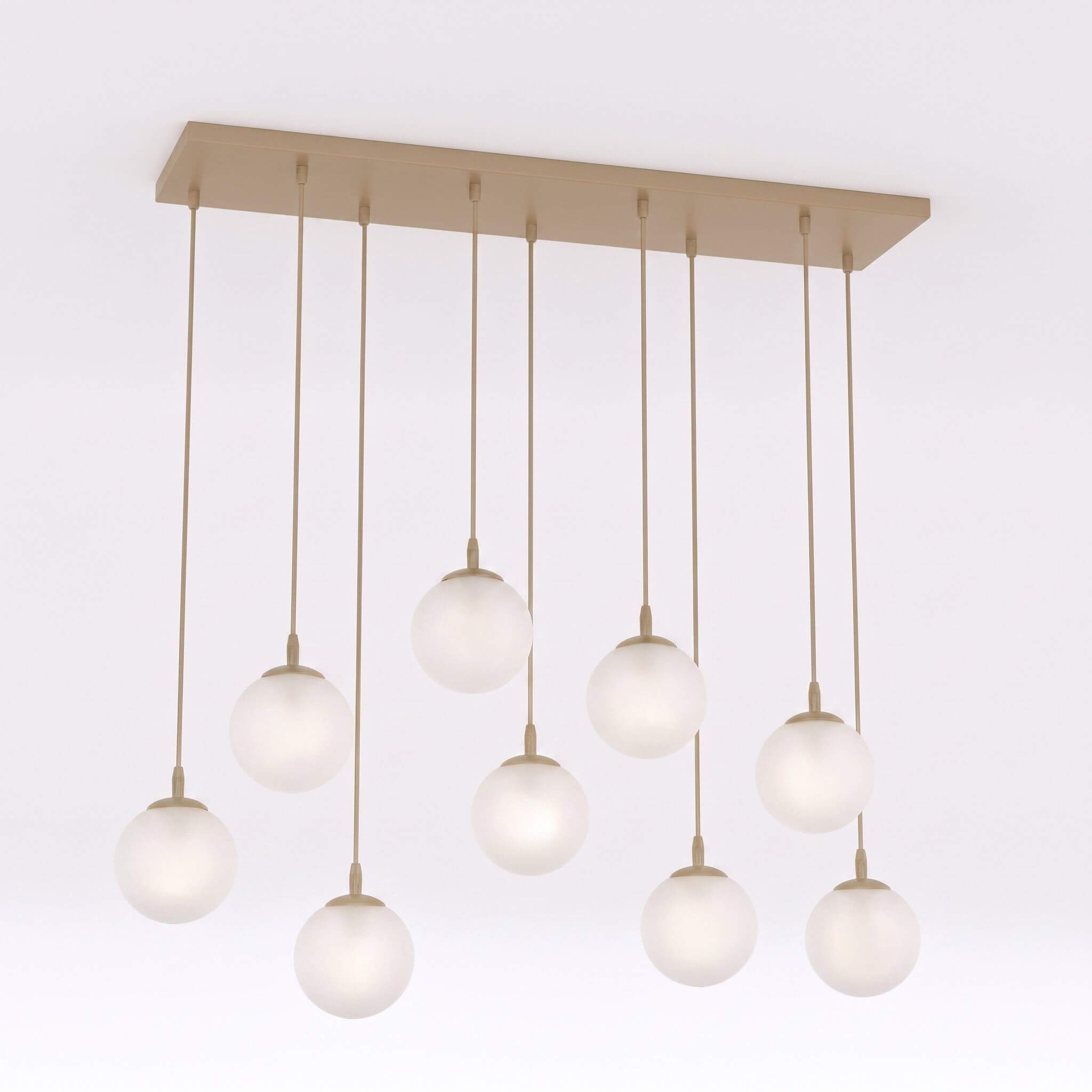 Emibig Cosmo Pendelleuchte x10 W weiß-beige 1790/9