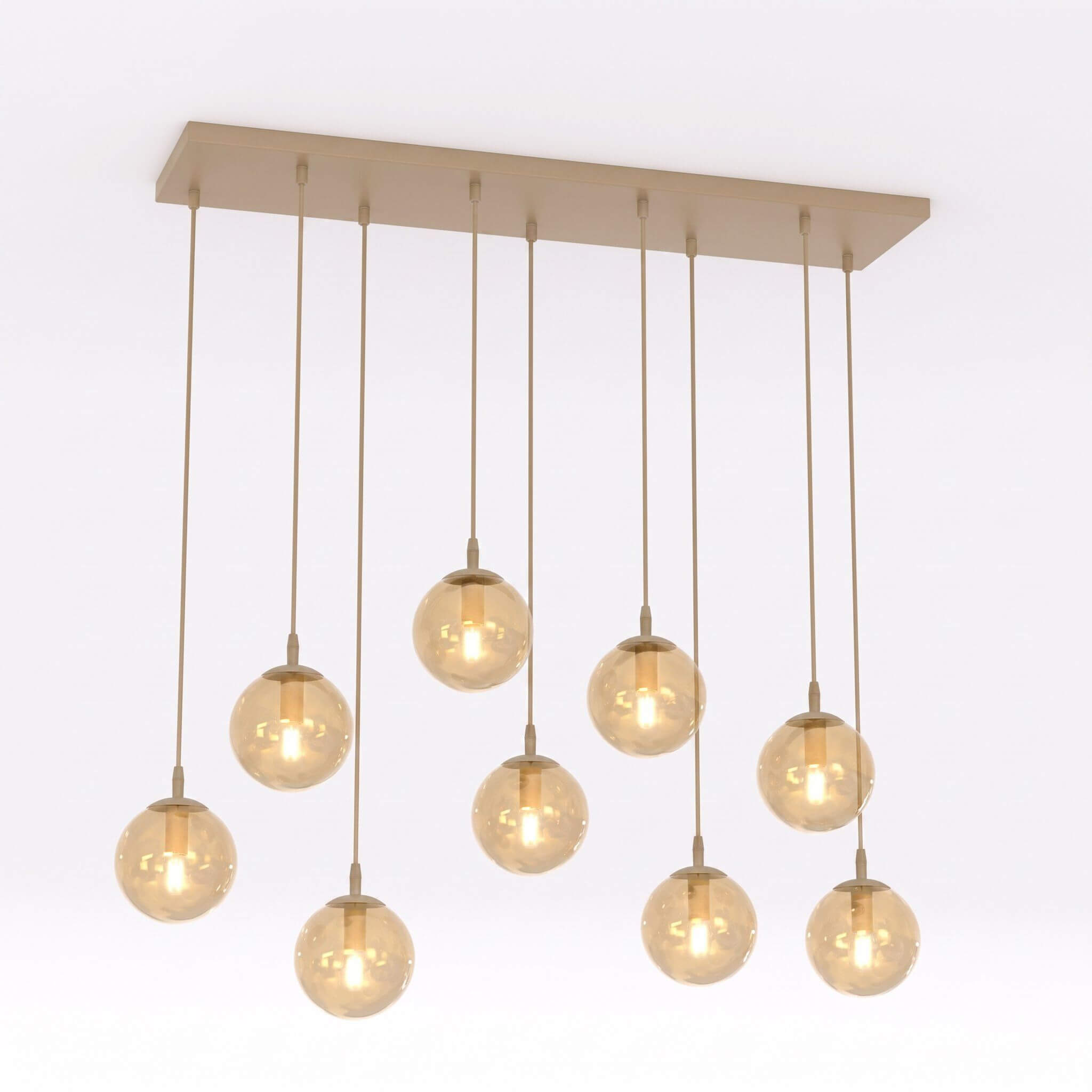 Emibig Cosmo Pendelleuchte x10 W beige 1791/9