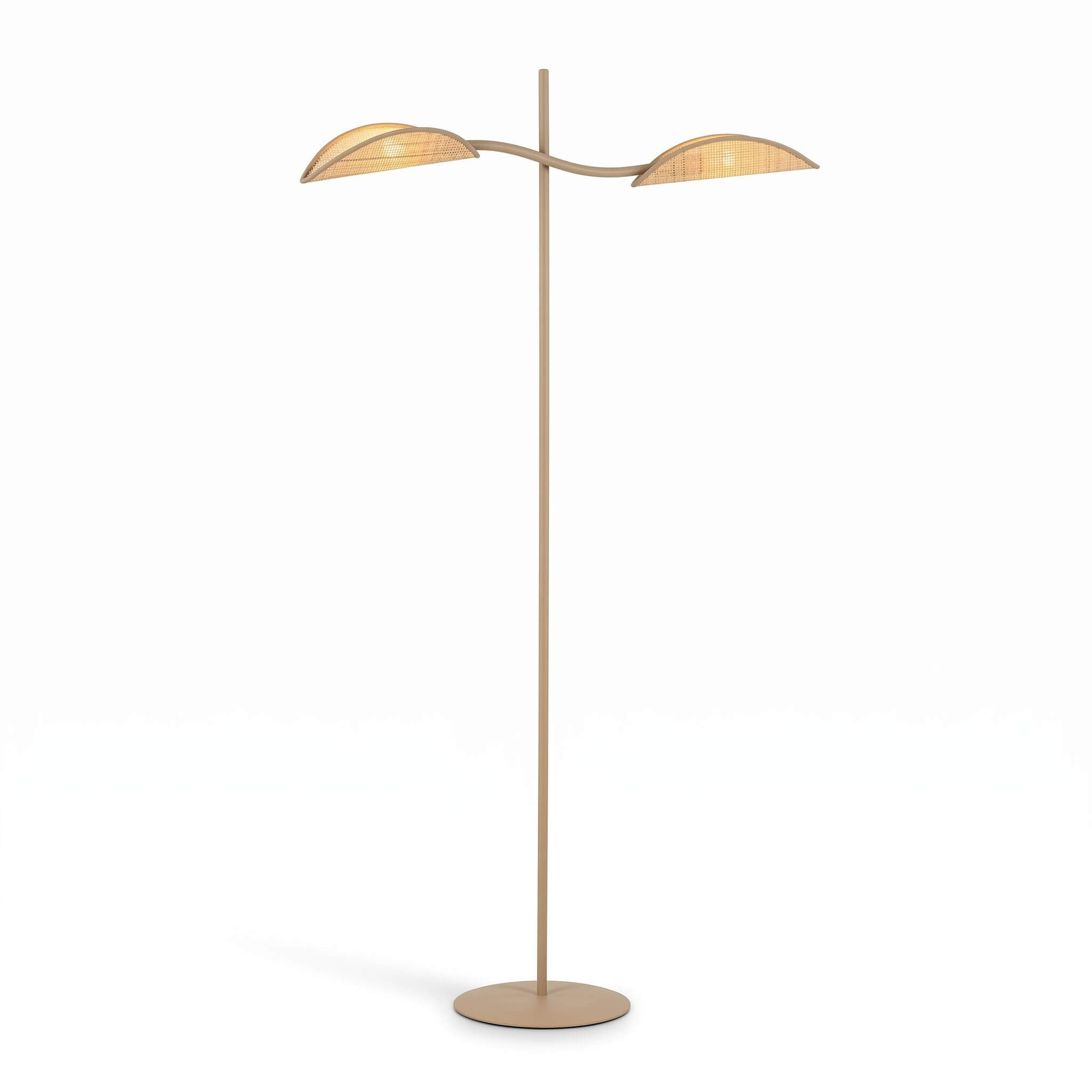 Emibig Lotus Tischlampe 2x10 W beige 1792/LP2