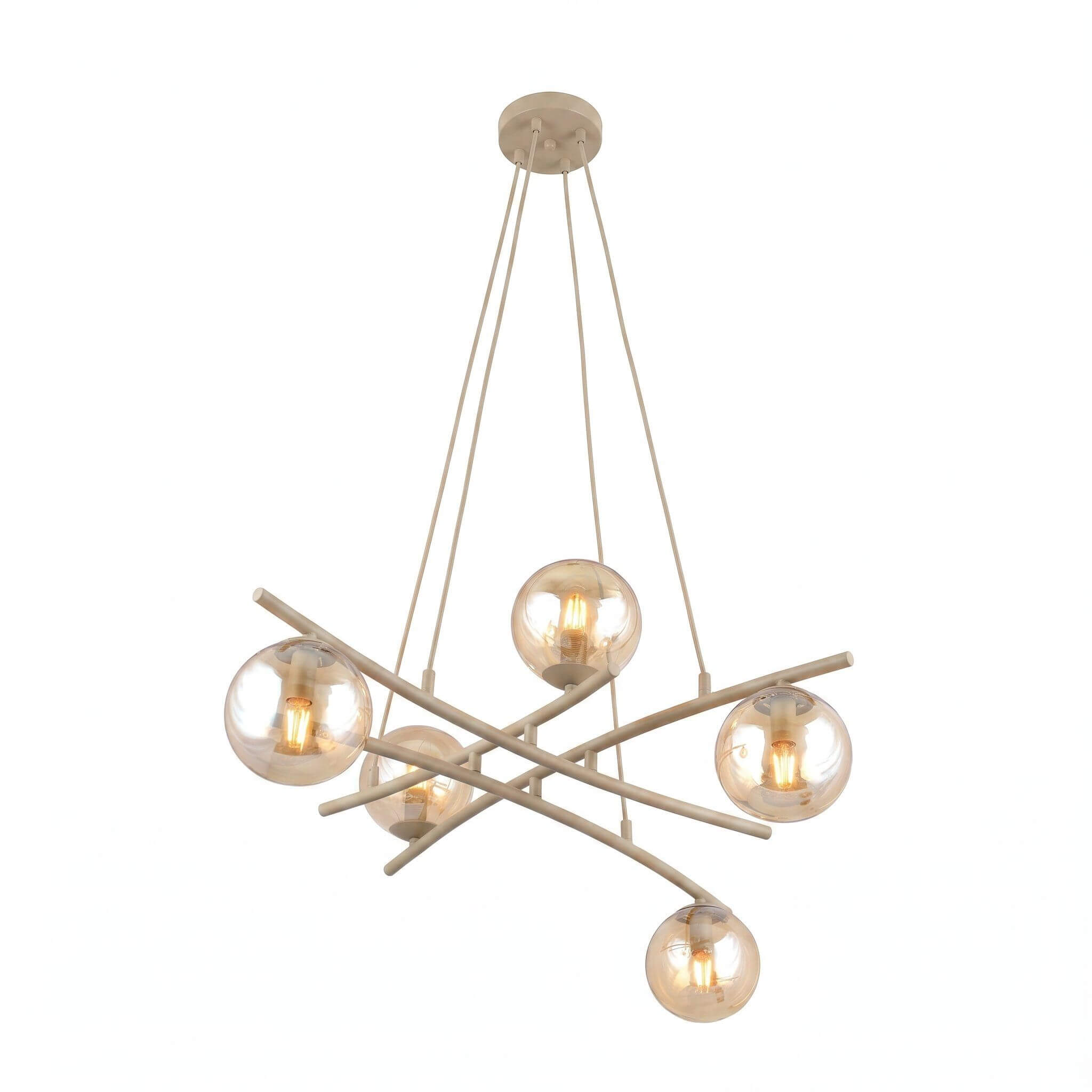 Emibig Essa Pendelleuchte 5x10 W beige 1798/5