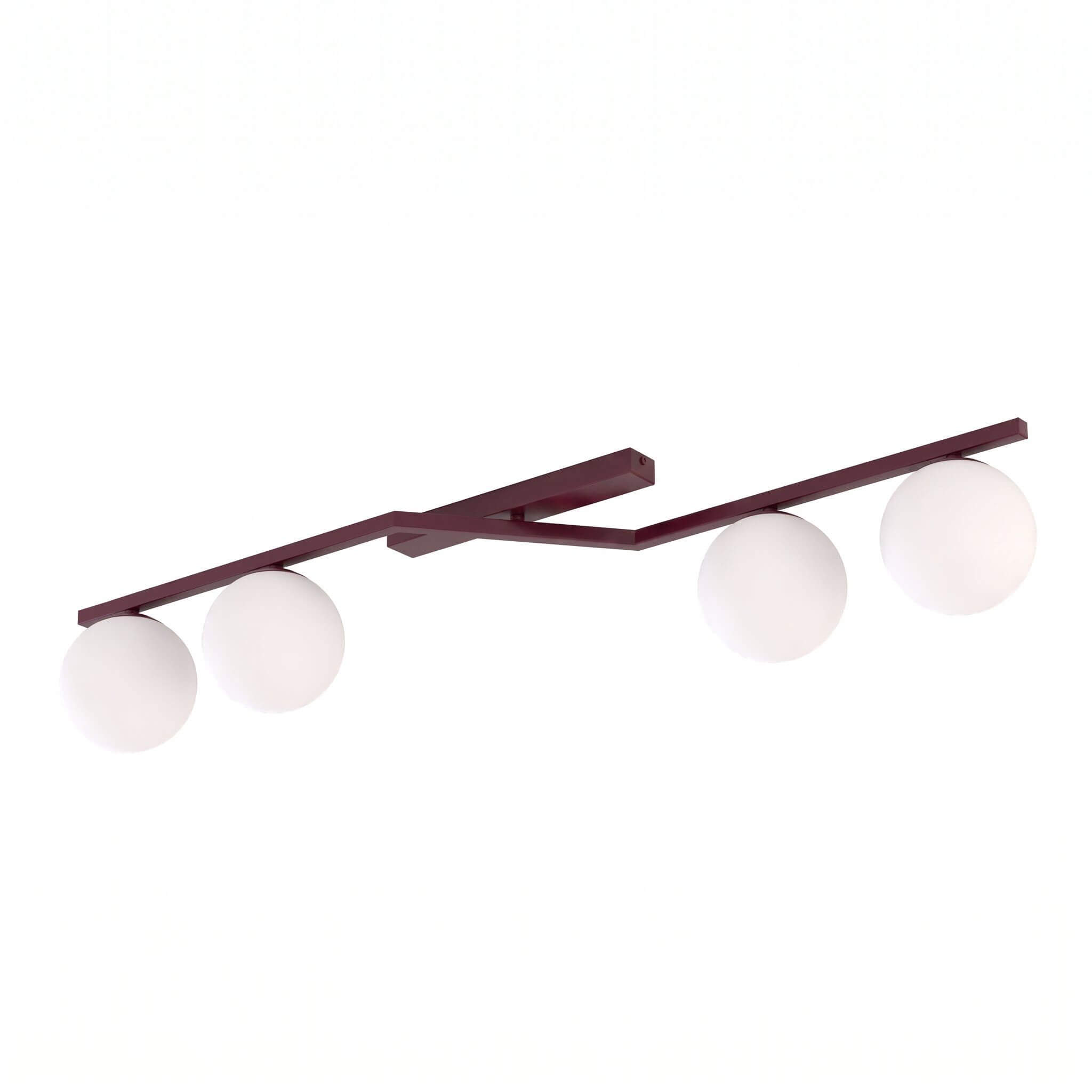 Emibig Naton Deckenlampe 4x10 W burgund 1803/4