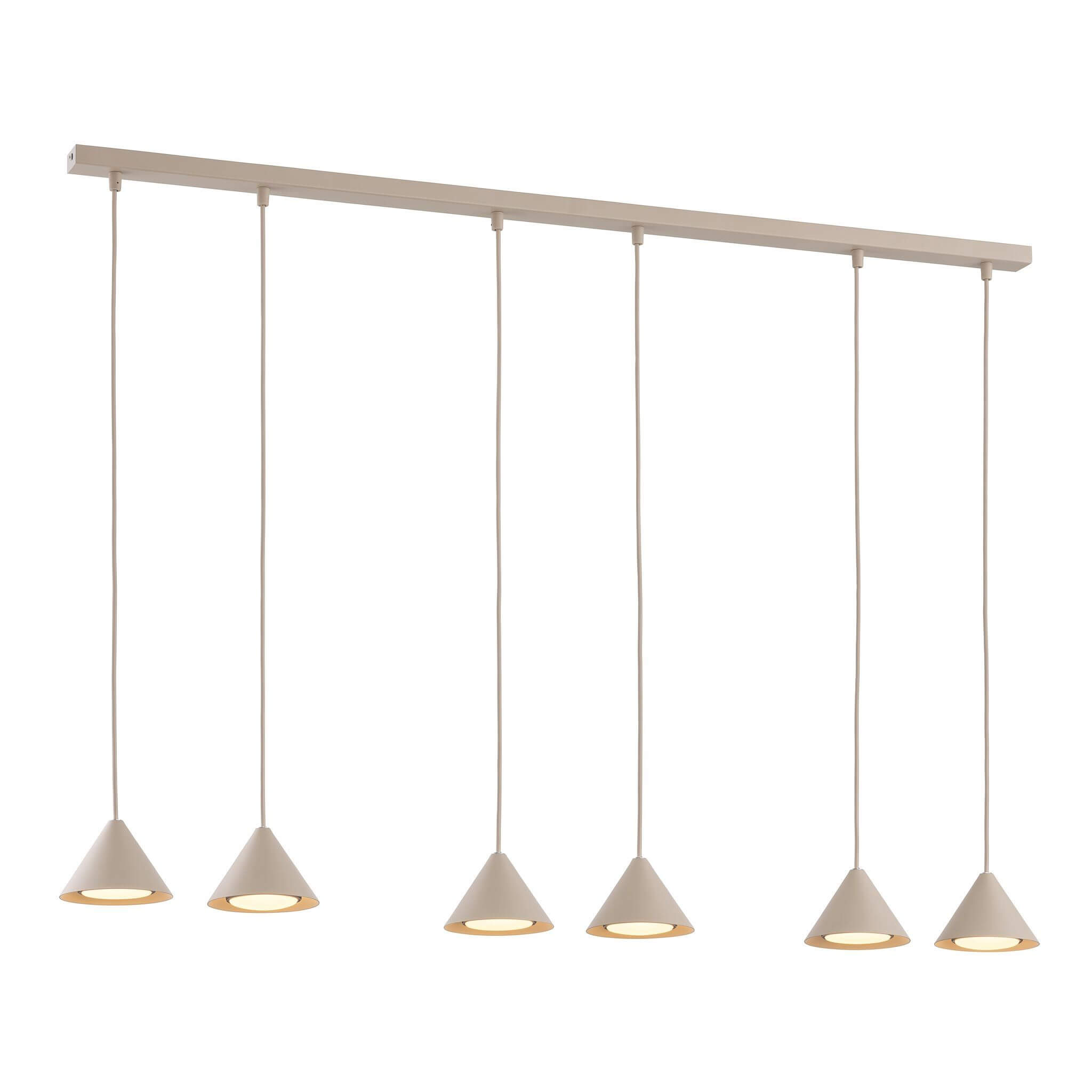 Emibig Elit Pendelleuchte 6x10 W beige 1812/6