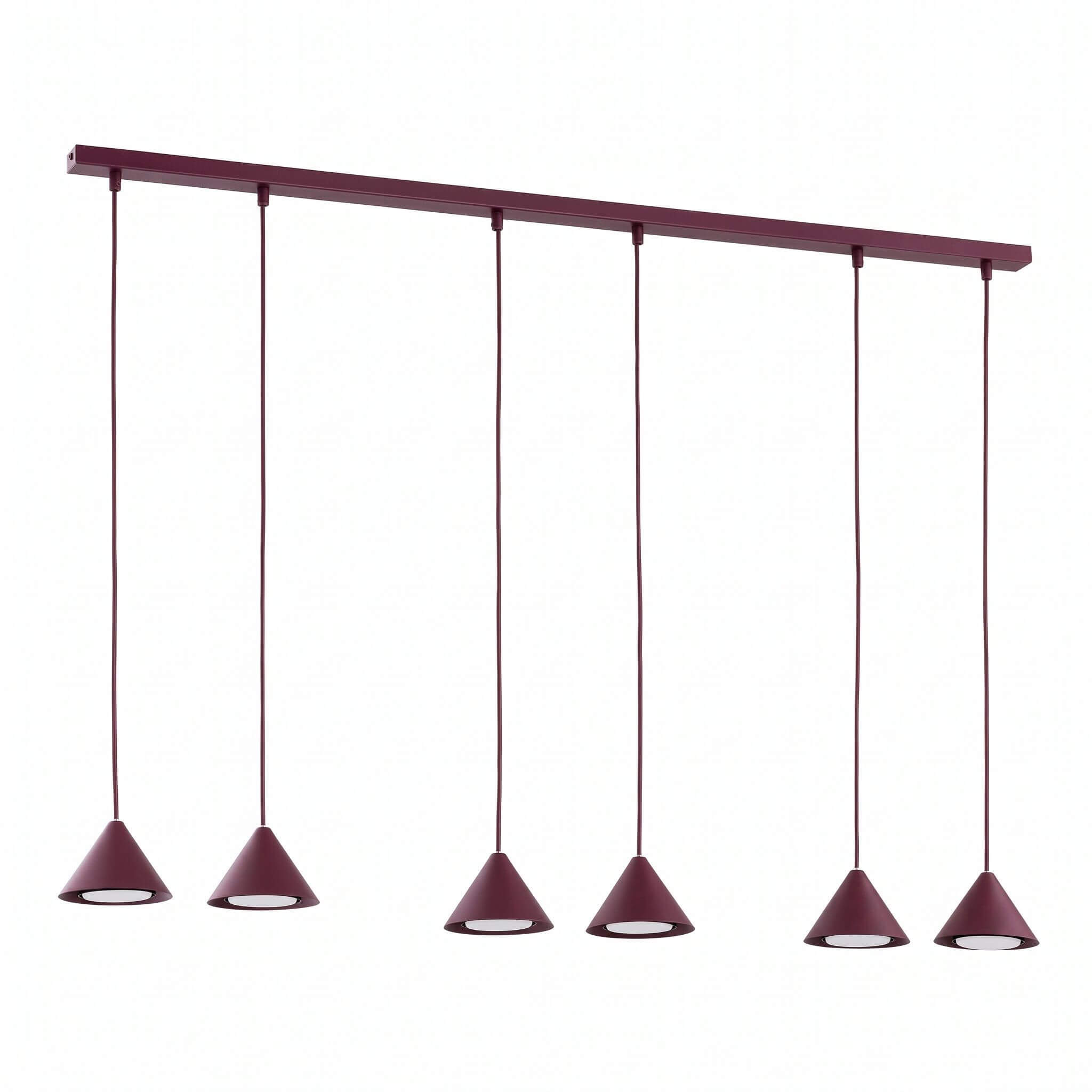 Emibig Elit Pendelleuchte 6x10 W burgund 1813/6