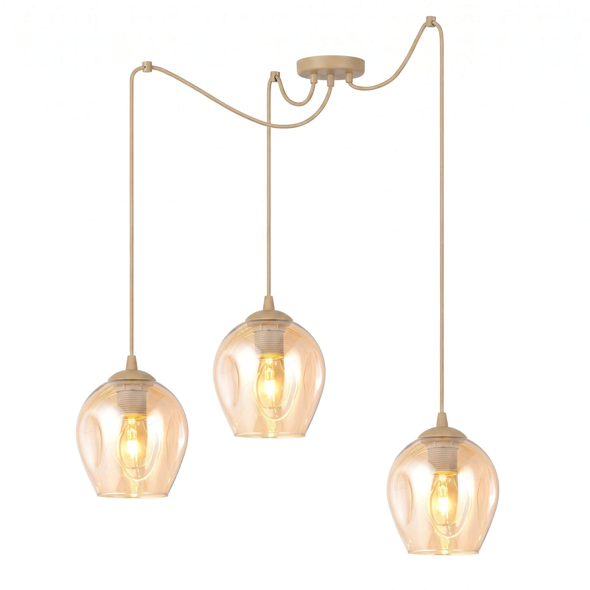 Emibig Level Pendelleuchte 3x15 W beige 1820/3