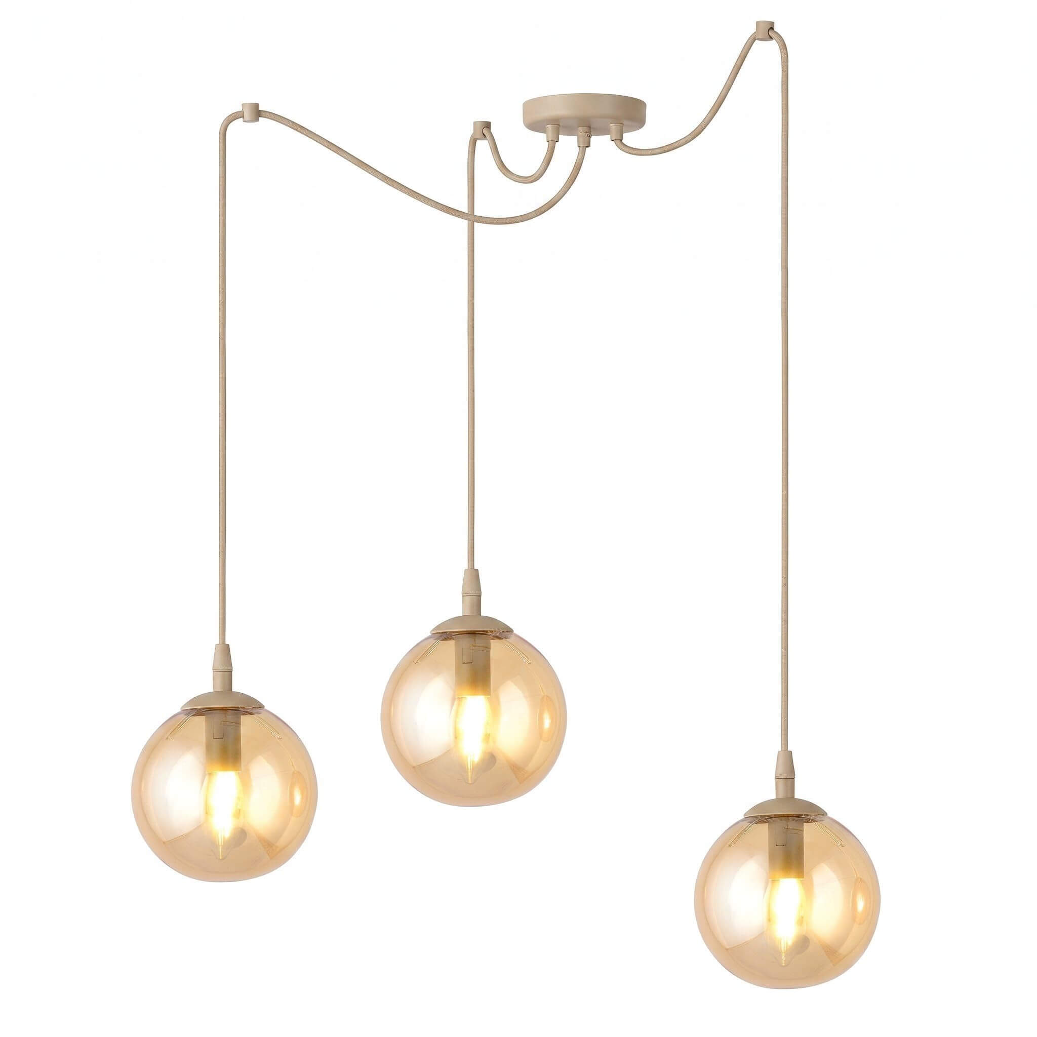 Emibig Gigi Pendelleuchte 3x10 W beige 1824/3