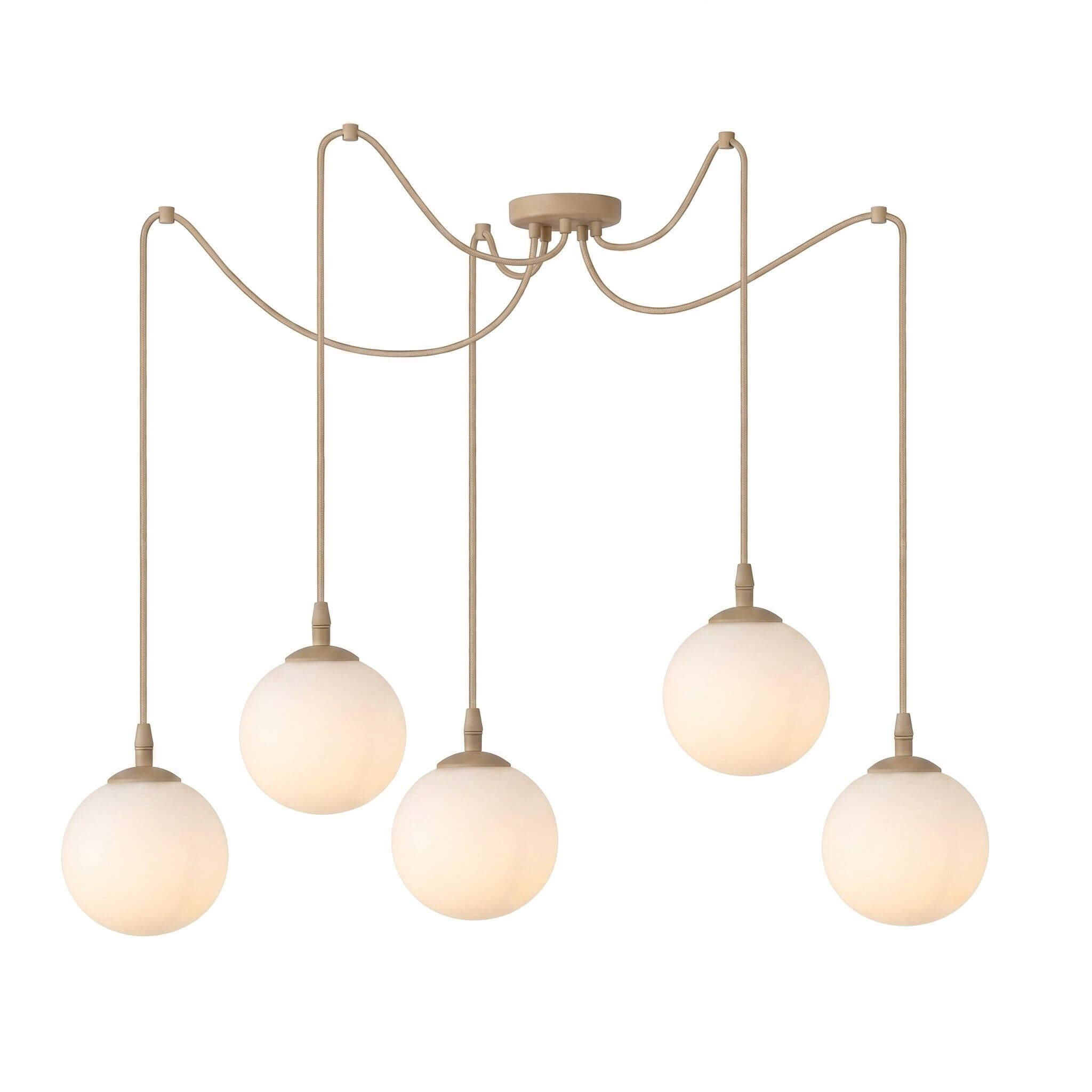 Emibig Gigi Pendelleuchte 5x10 W weiß-beige 1823/5