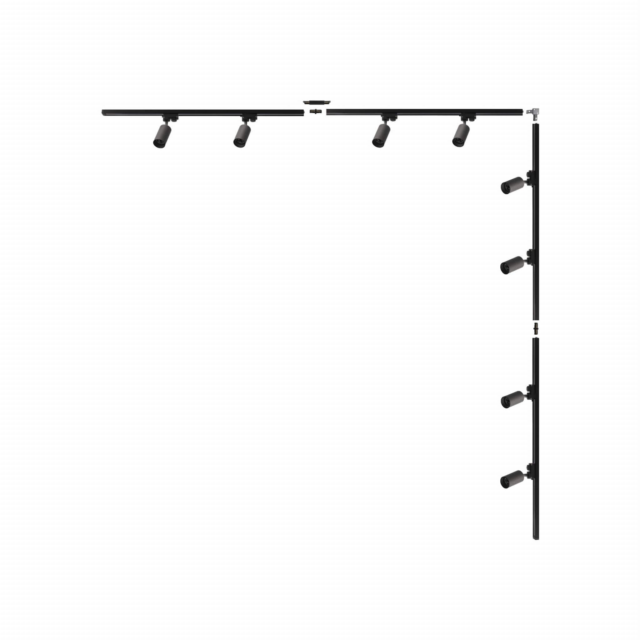 Zuma Line Black Schienensystem-Set mit Strahlern 6x35 W schwarz 3581