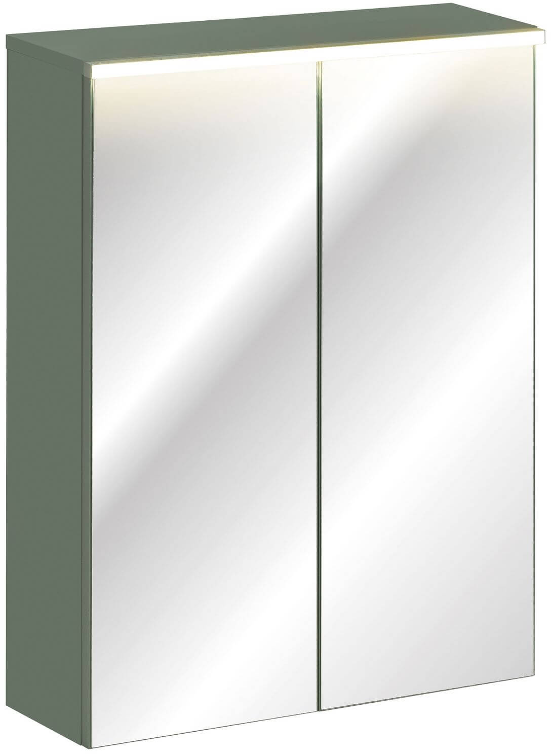Comad Sombra Green Badschrank 60x19x78 cm Spiegelschrank grün GREEN UN 84-60-2D
