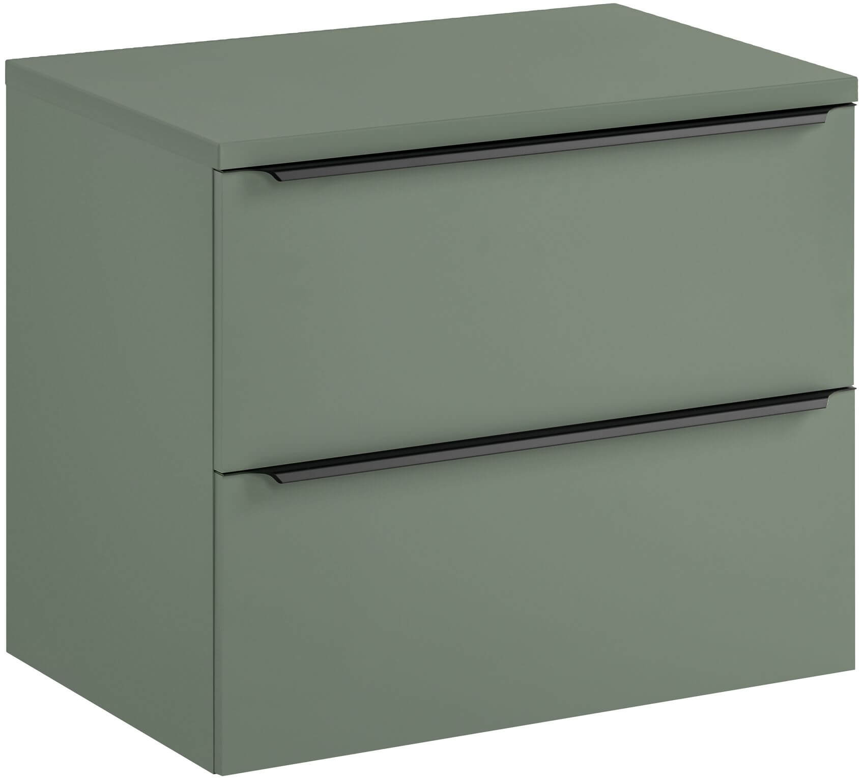 Set Badschrank Comad Sombra Green SOMBRA GREEN 82-70-46-2S, Waschtischplatte Comad Sombra Green GREEN 89-70-46 M