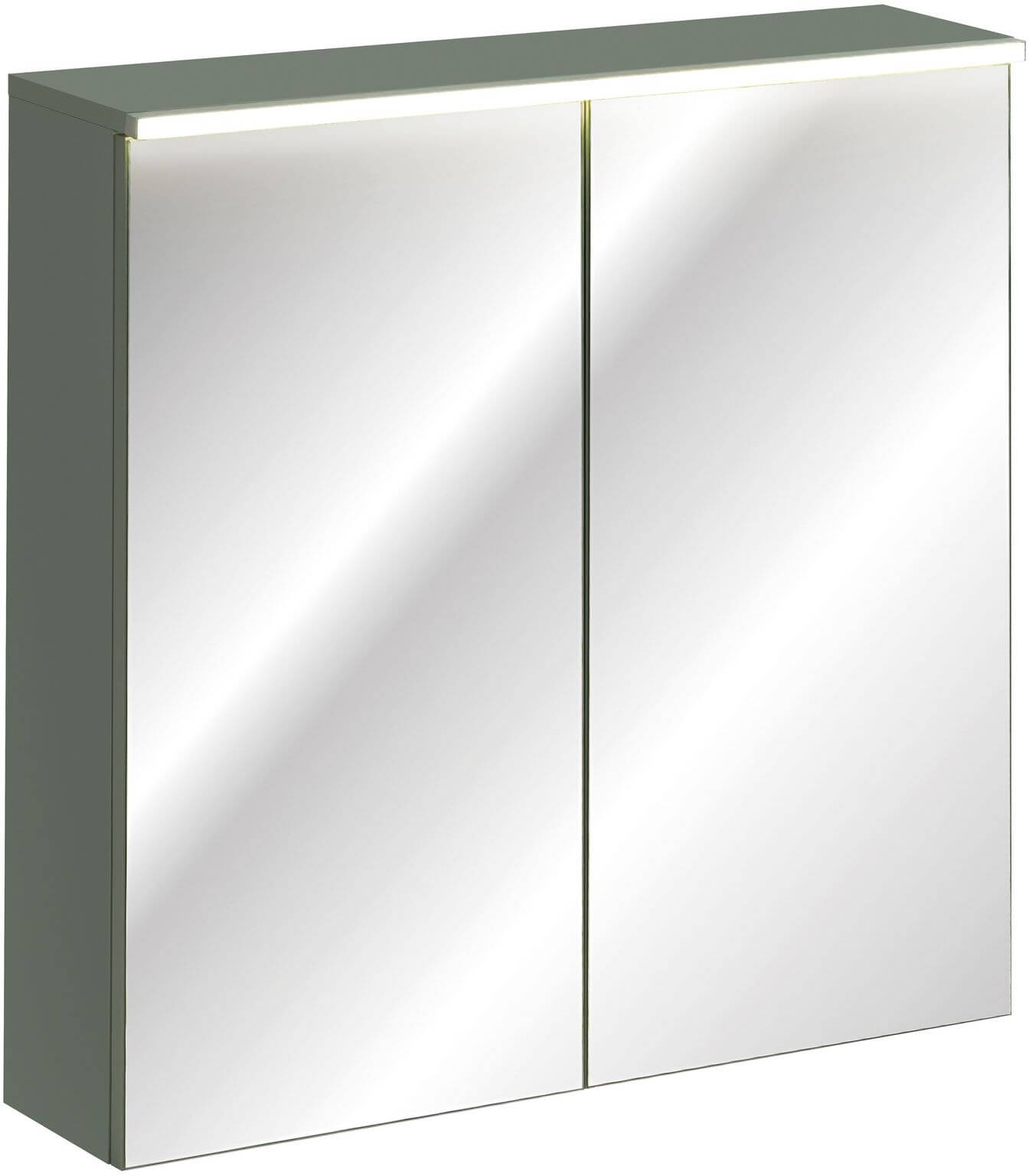 Comad Sombra Green Badschrank 80x19x78 cm Spiegelschrank grün GREEN UN 84-80-2D