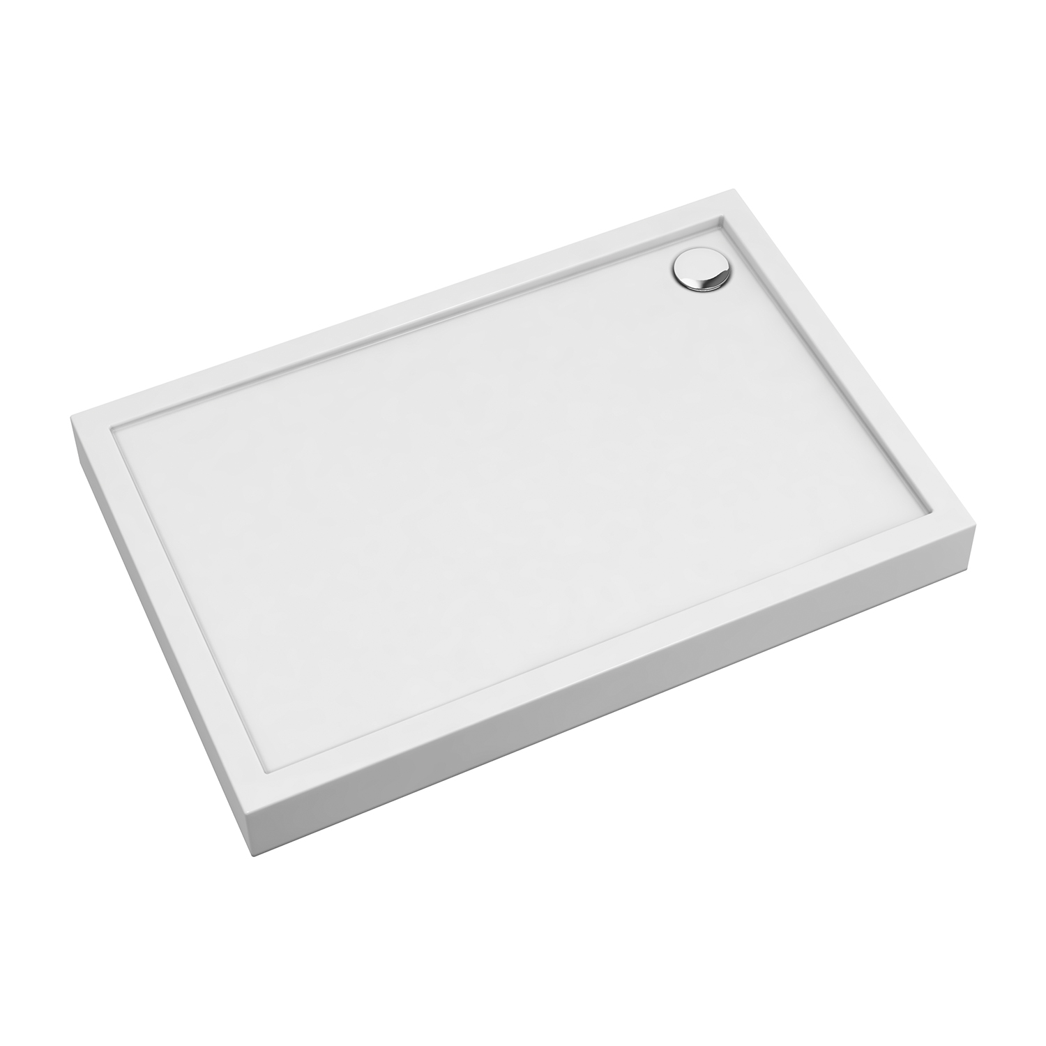 Omnires Camden Rechteckige Duschwanne 120x80 cm weiß CAMDEN80-120-PBP