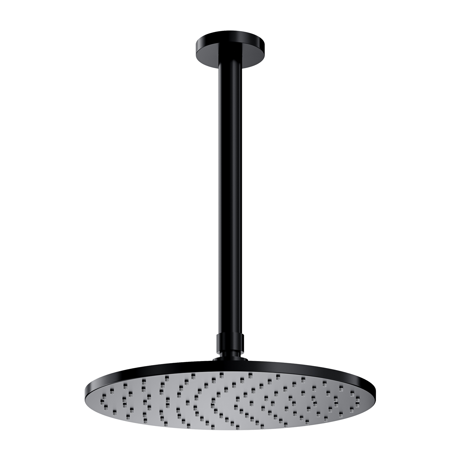 Omnires SlimLine Kopfbrause mit Brausearm 25x25 cm rund schwarz WSSET1BL