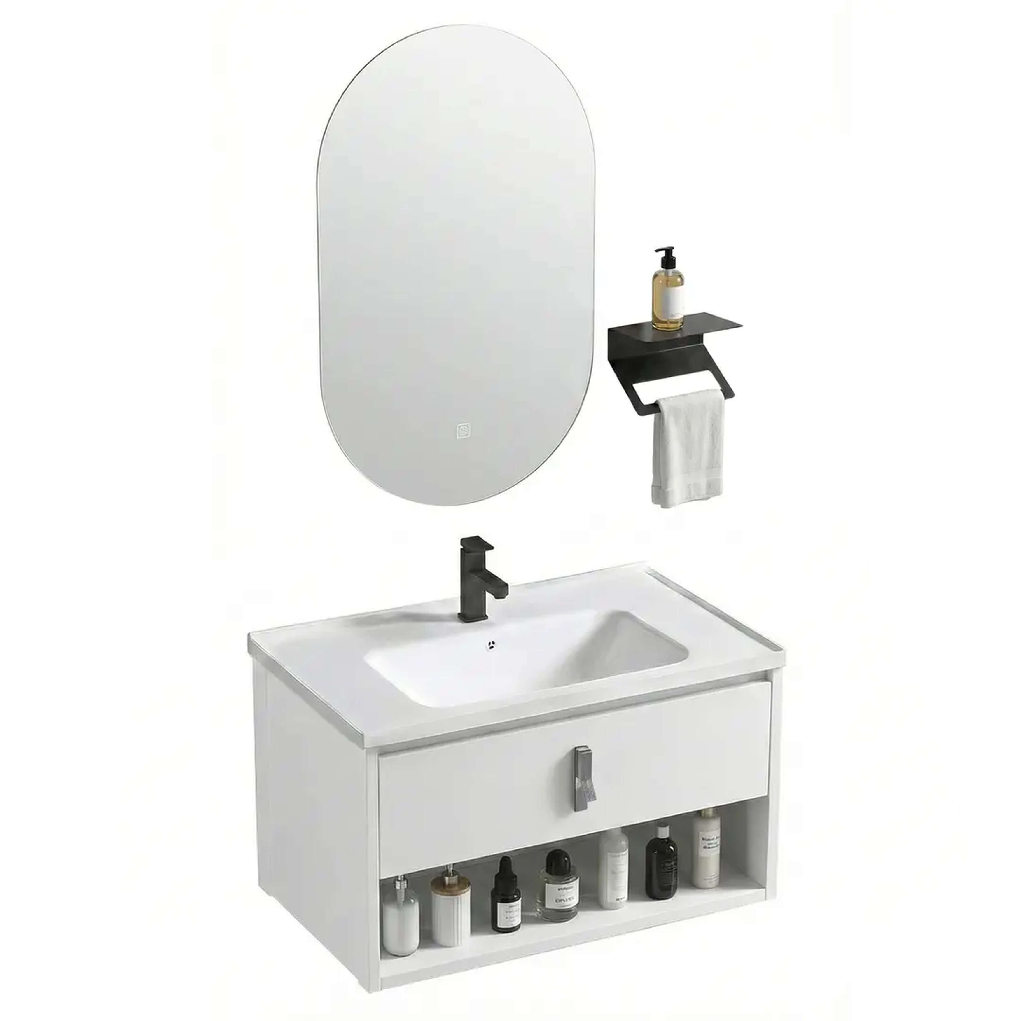 Rea Toledo Badezimmermöbel-Set 60x48x cm Unterschrank hängend weiß REA-M0018