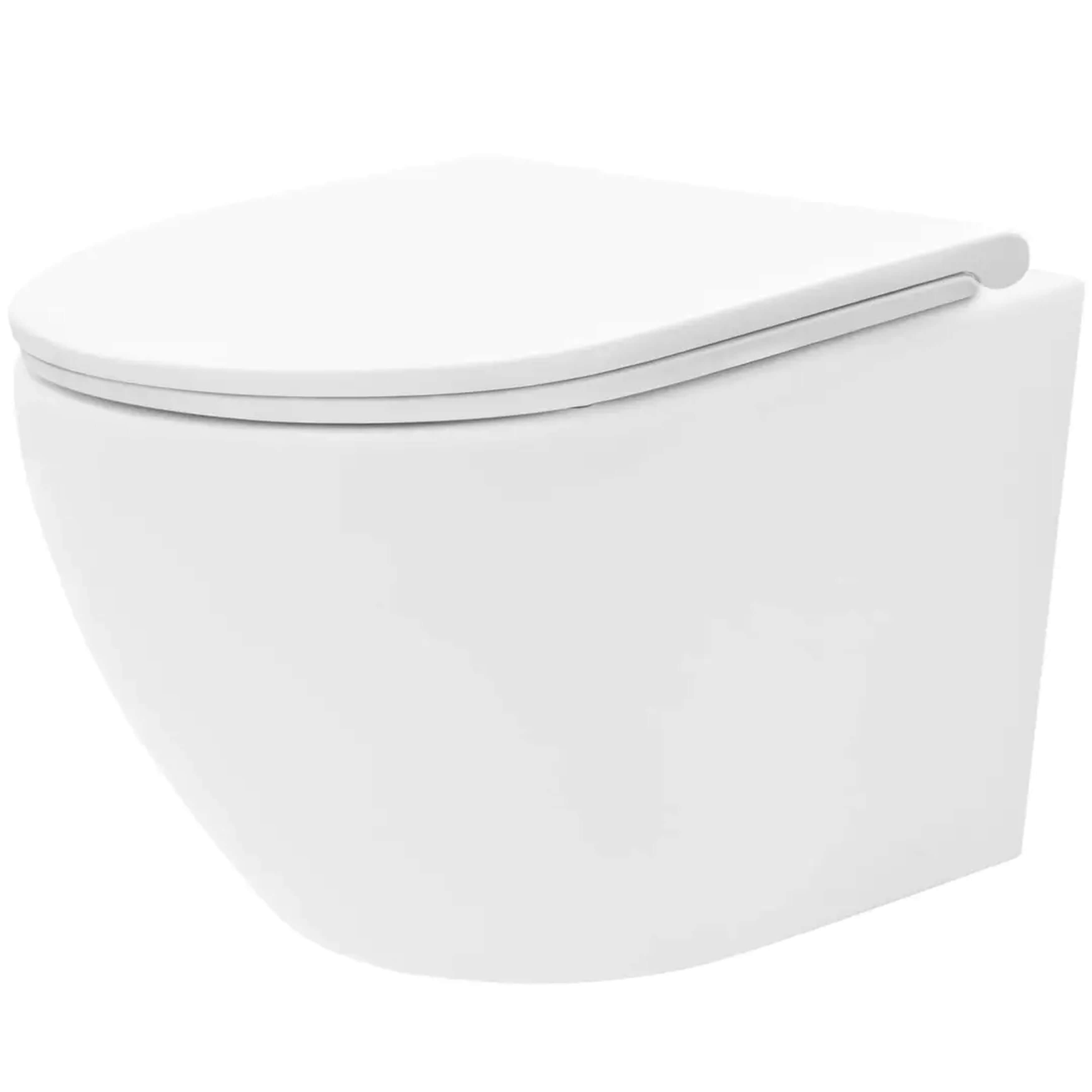 Rea Carlo Mini WC-Becken hängend Spülrandlos weiß Glanz REA-C8770