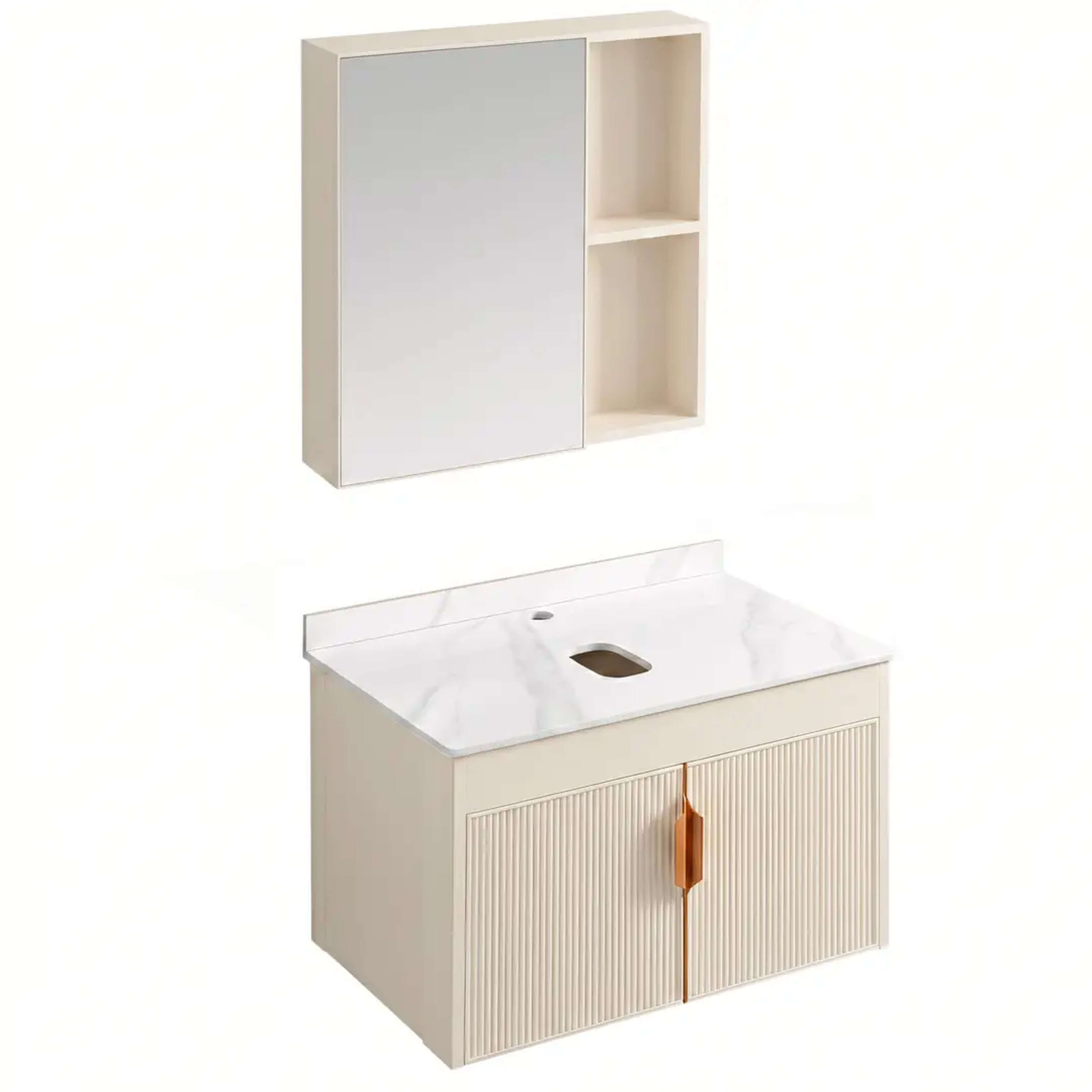 Rea Modo Badezimmermöbel-Set 60x48x cm Unterschrank hängend beige REA-M096
