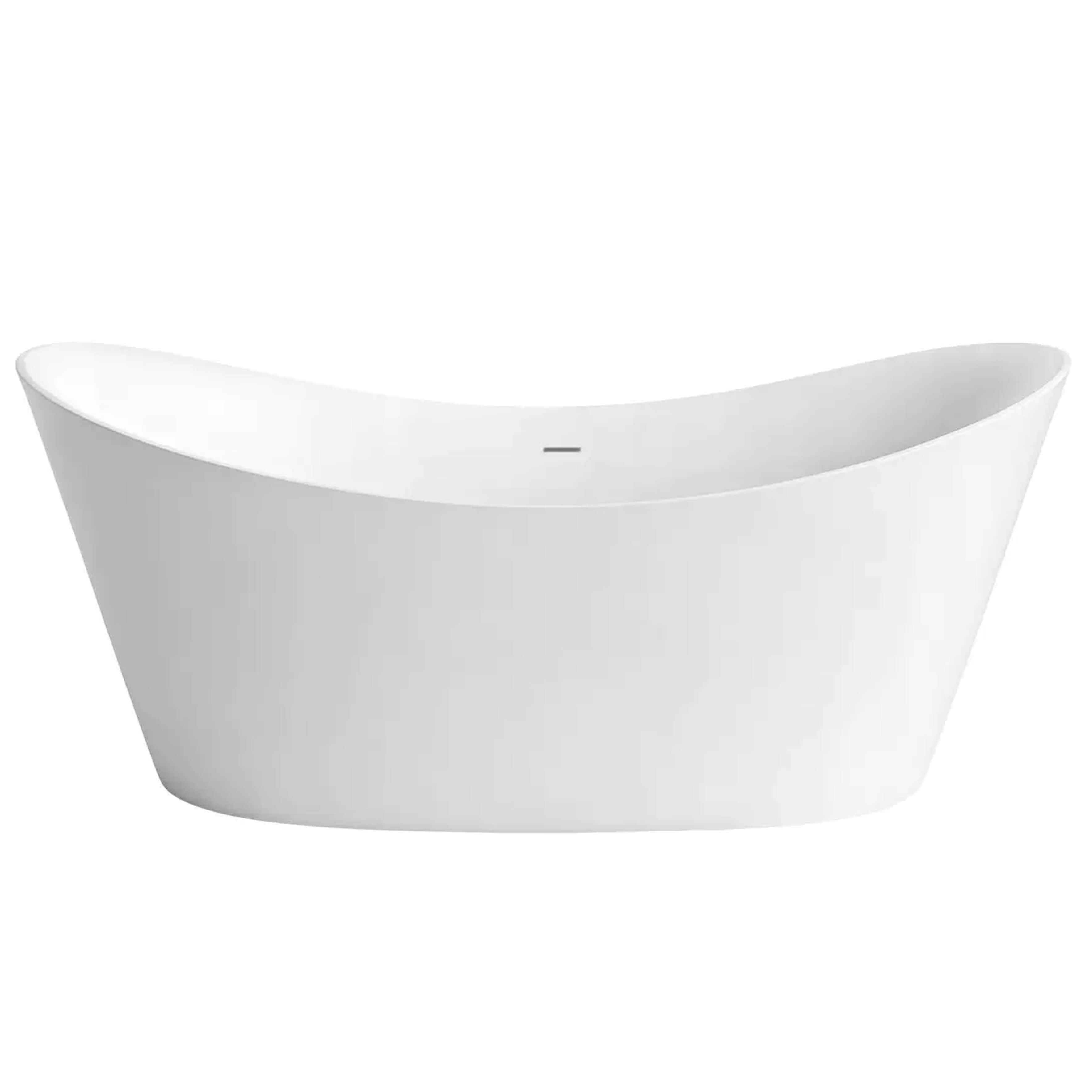 Rea Ferrano Freistehende Badewanne 170.5x72.5 cm oval weiß REA-W1800