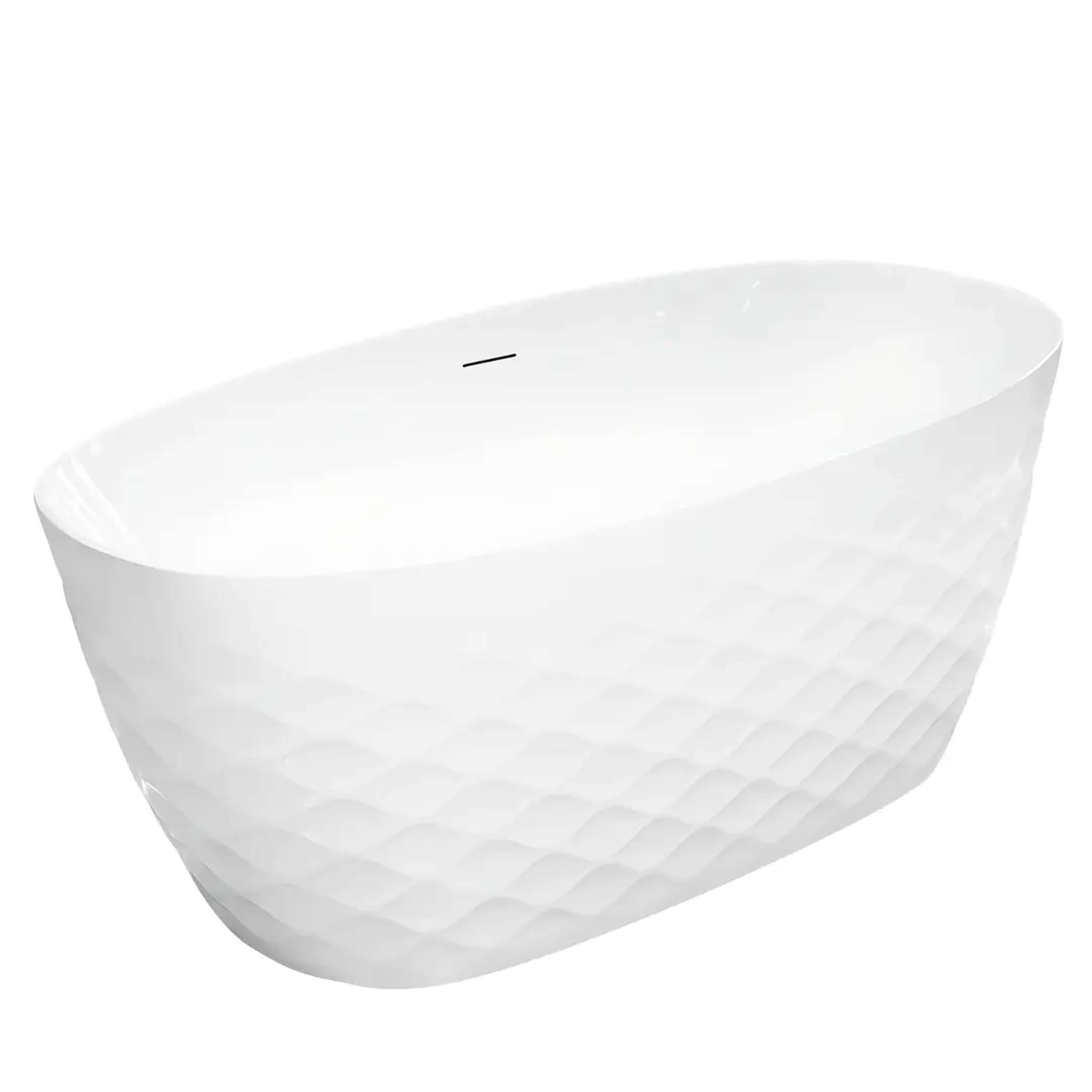 Rea Gaja Freistehende Badewanne 169x81.5 cm oval weiß REA-W0125