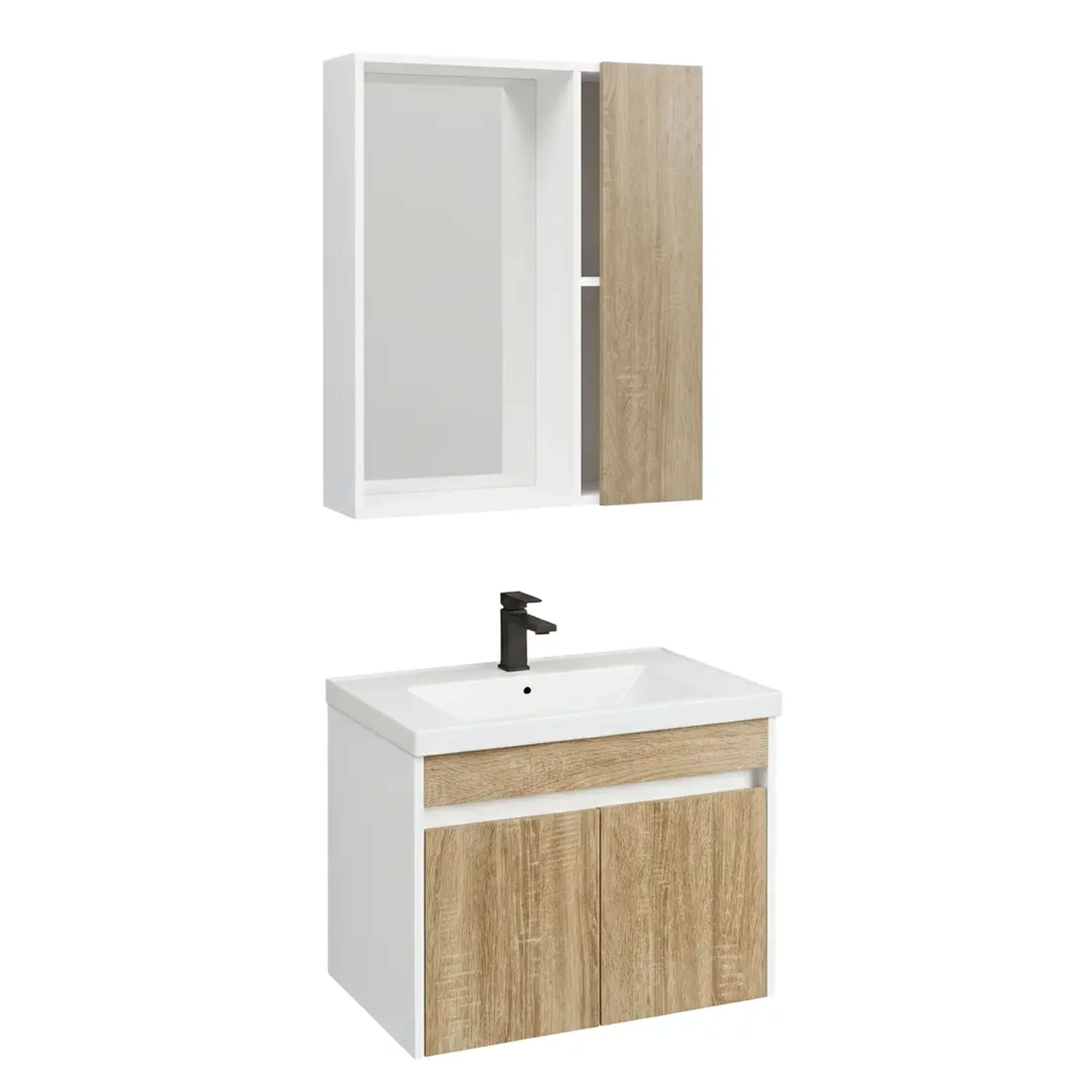 Rea Faro Badezimmermöbel-Set 58x46.5x42 cm Unterschrank hängend weiß REA-M0037