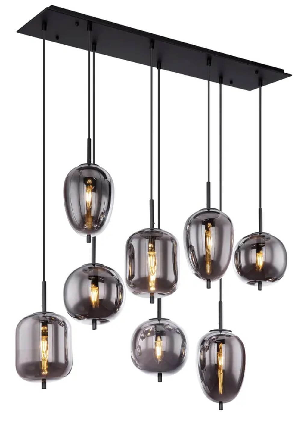 Globo Lighting Blacky Pendelleuchte x40 W weiß-verraucht 15345-8
