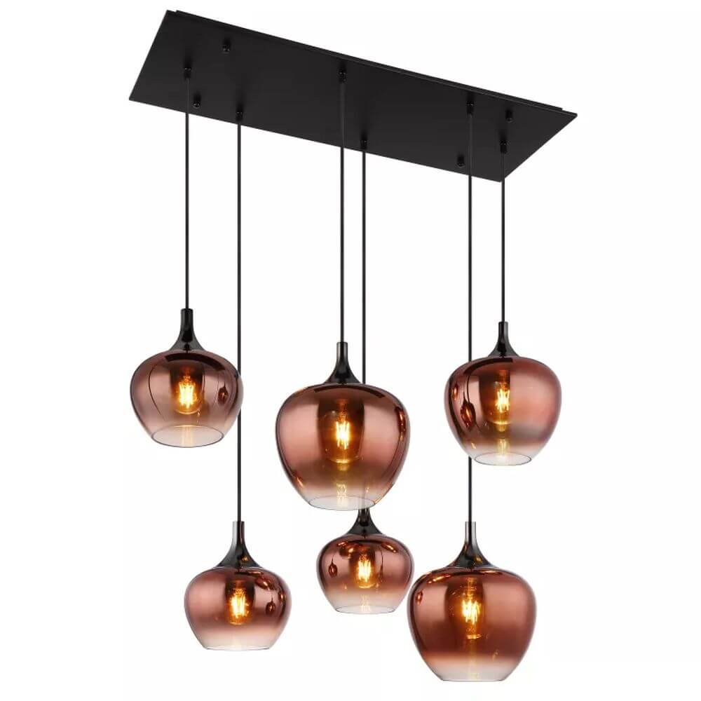 Globo Lighting Maxy Pendelleuchte 6x40 W schwarz 15548-6HG