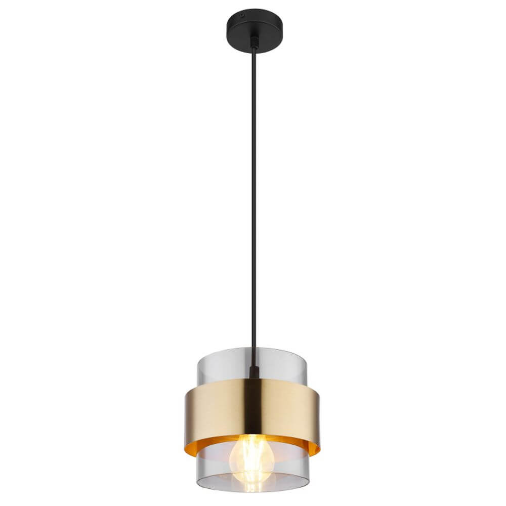 Globo Lighting Milley Pendelleuchte 1x60 W schwarz-gold 15560H