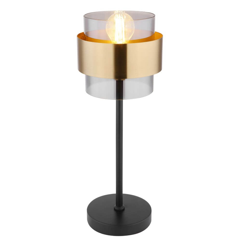 Globo Lighting Milley Tischlampe 1x60 W schwarz-gold 15560T