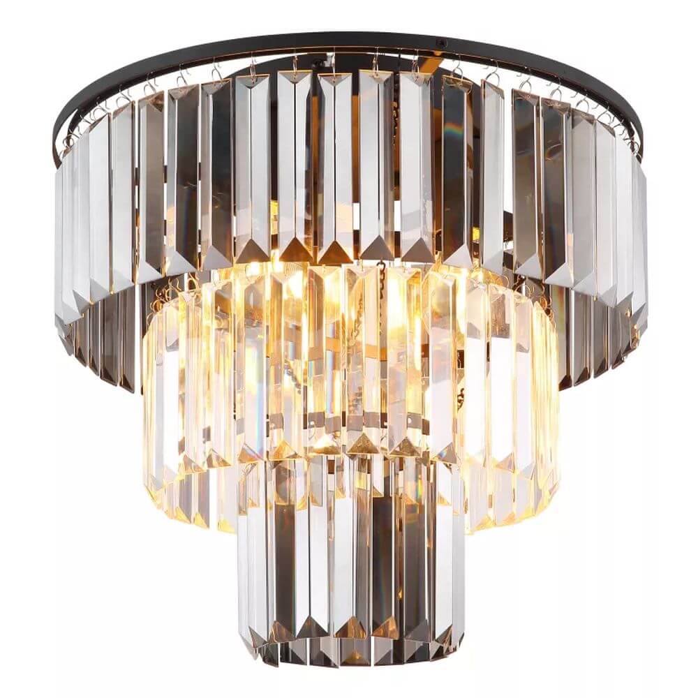 Globo Lighting Naxis Deckenlampe 3x40 W schwarz-verraucht 15695D