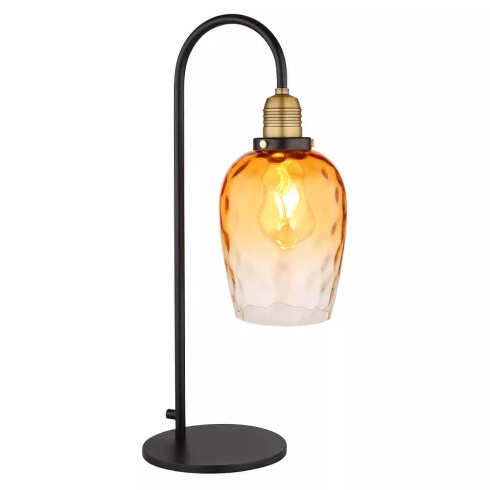 Globo Lighting Salvy Tischlampe 1x60 W schwarz-bernstein 15786T