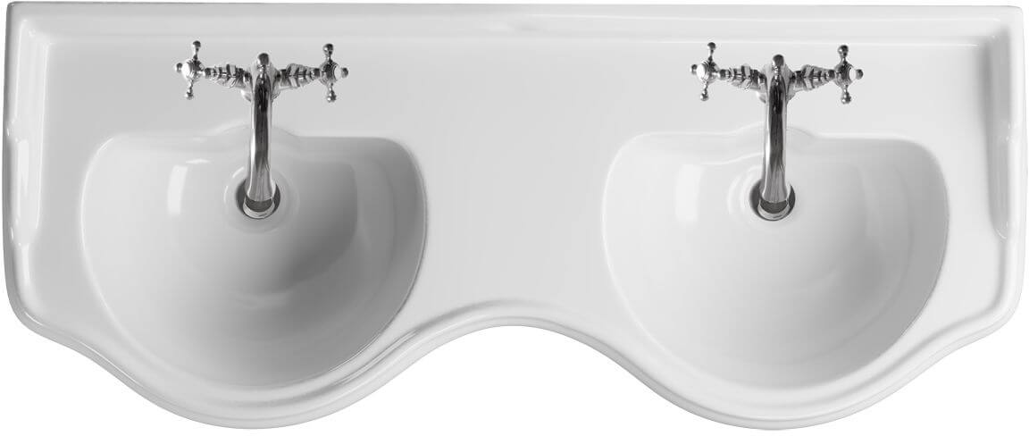 Kerasan Retro Waschbecken 100x54 cm Klassisch-Möbel weiß glanz 104801