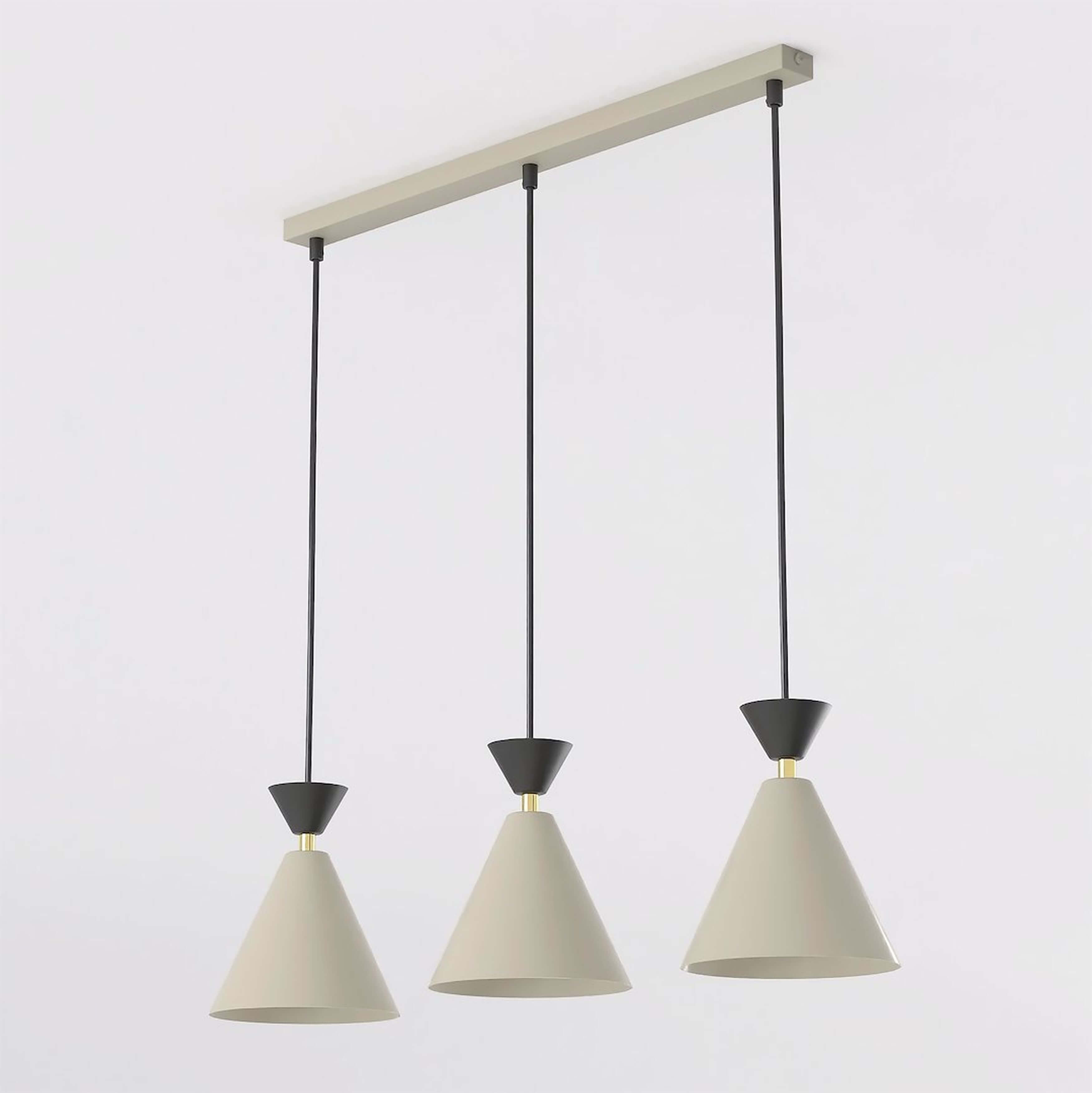 Emibig Klever Pendelleuchte 3x10 W schwarz-beige 1741/3