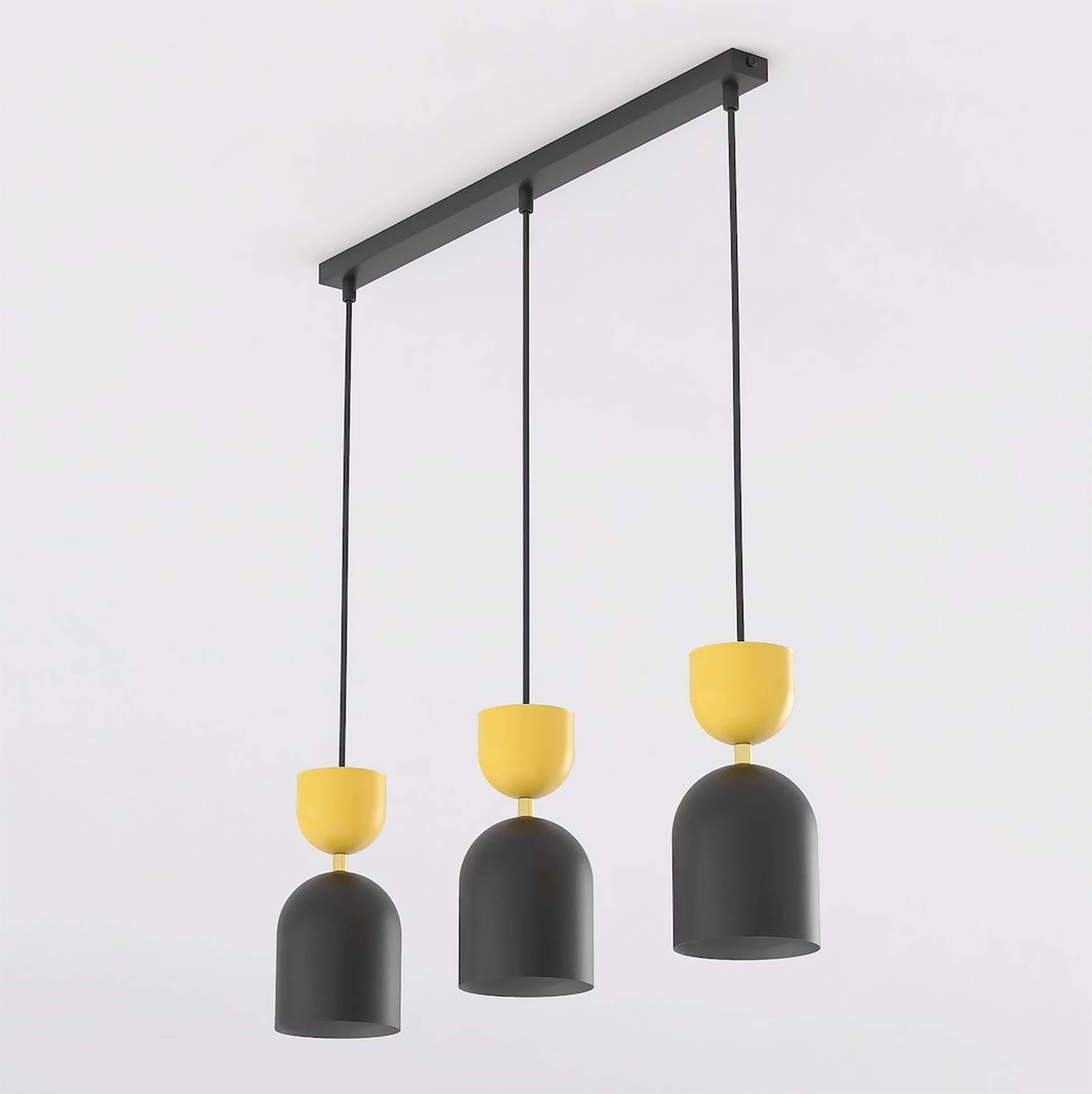 Emibig Gaudi Pendelleuchte 3x10 W schwarz-orange 1739/3