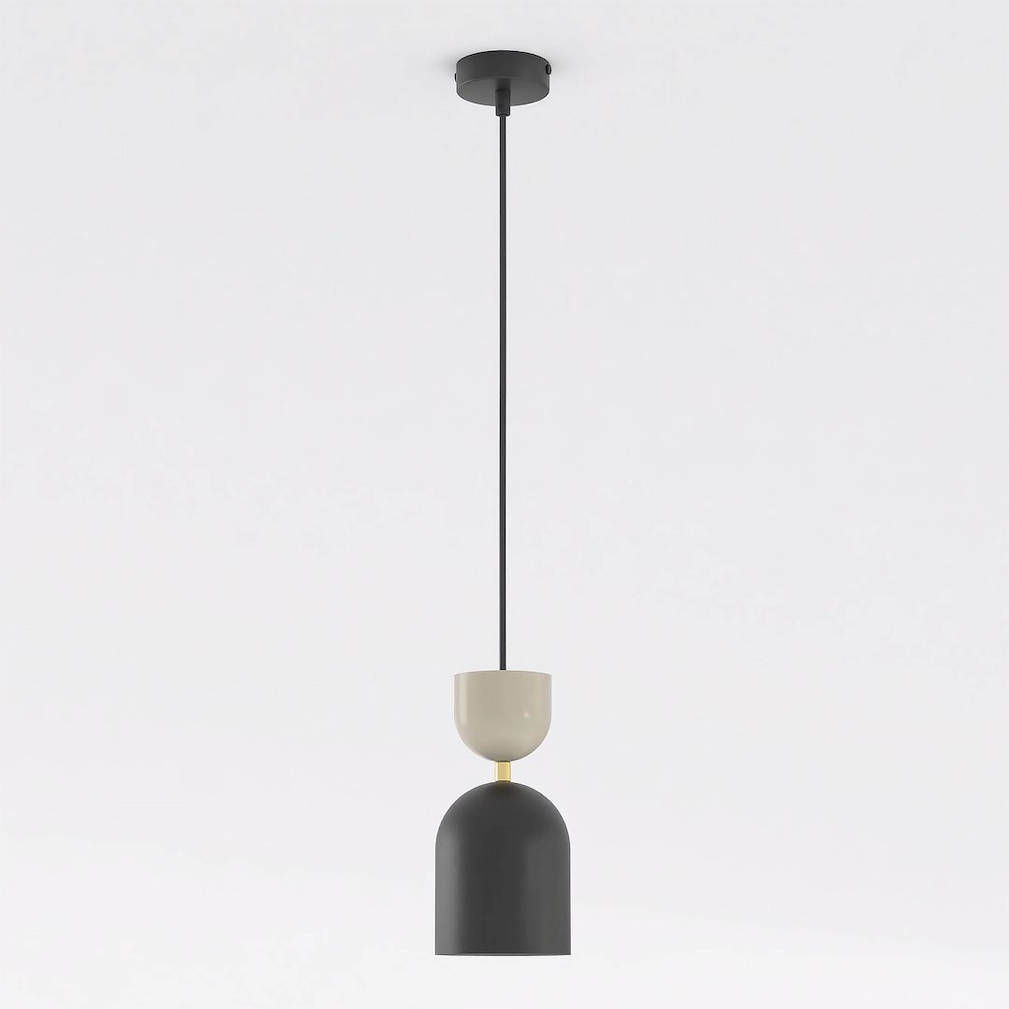 Emibig Gaudi Pendelleuchte 1x10 W schwarz-beige 1738/1