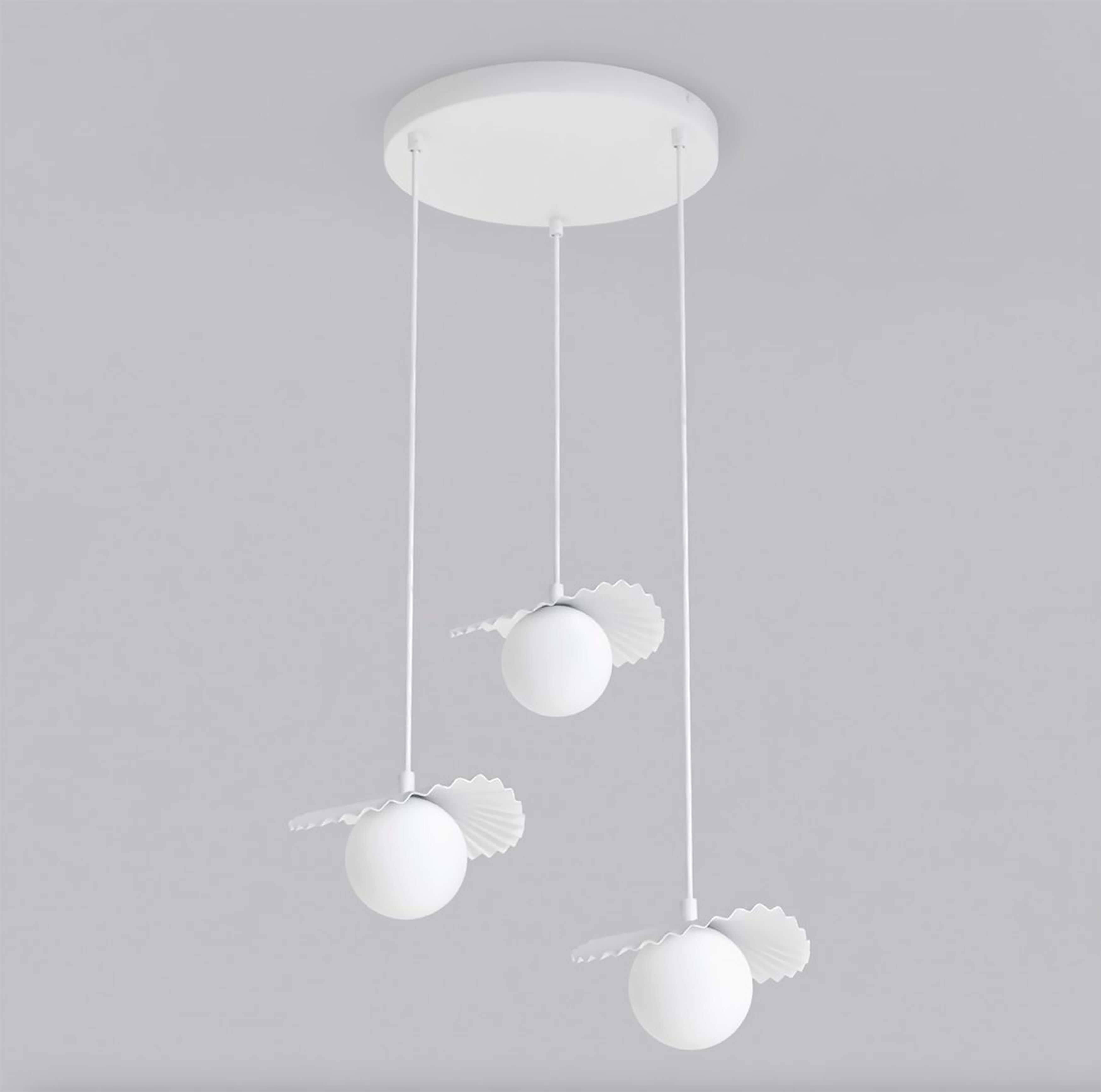 Emibig Flora Pendelleuchte 3x8 W weiß-opal 1759/3