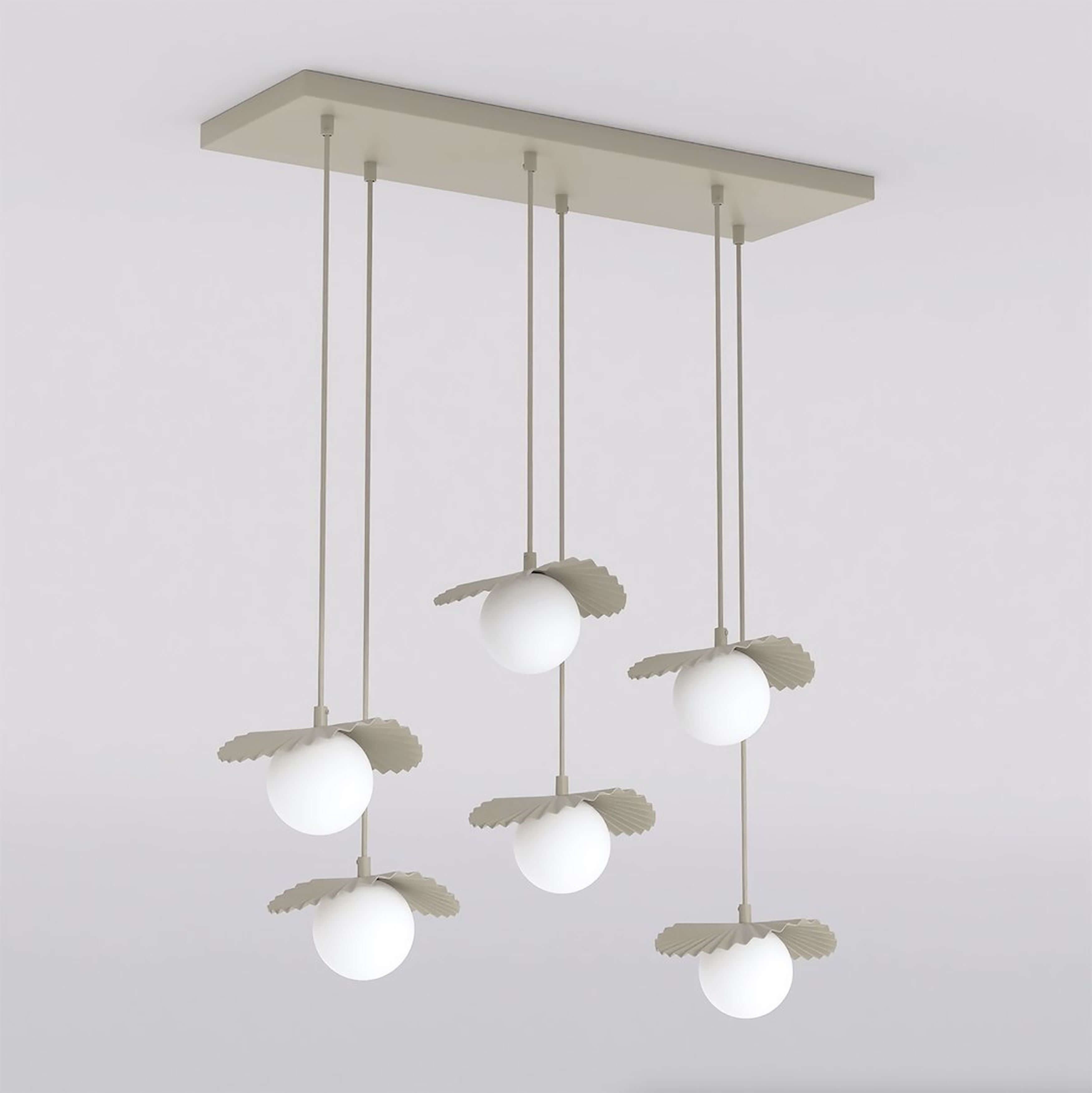 Emibig Flora Pendelleuchte 6x8 W opal 1760/6