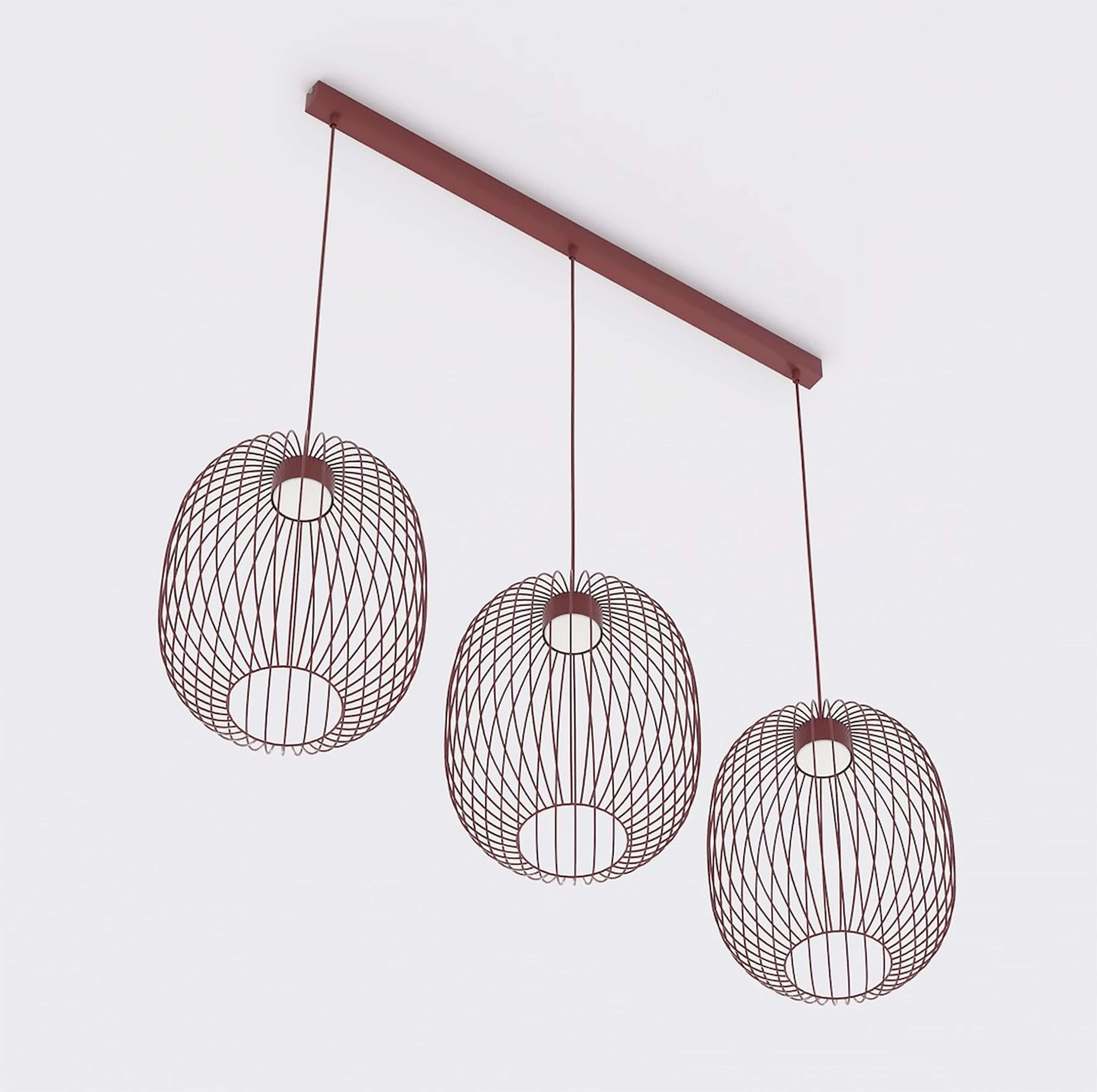 Emibig Mantra Pendelleuchte 3x10 W rot 1700/3