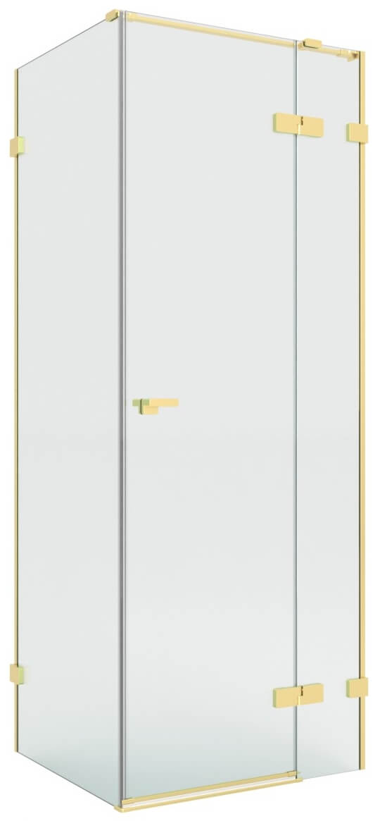 New Trendy Eventa Gold Brushed Duschkabine 120x90 cm rechteckig gold gebürstet/durchsichtiges Glas EXK-8282