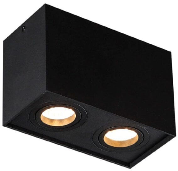 MaxLight Basic Square Deckenlampe 2x50 W schwarz C0089