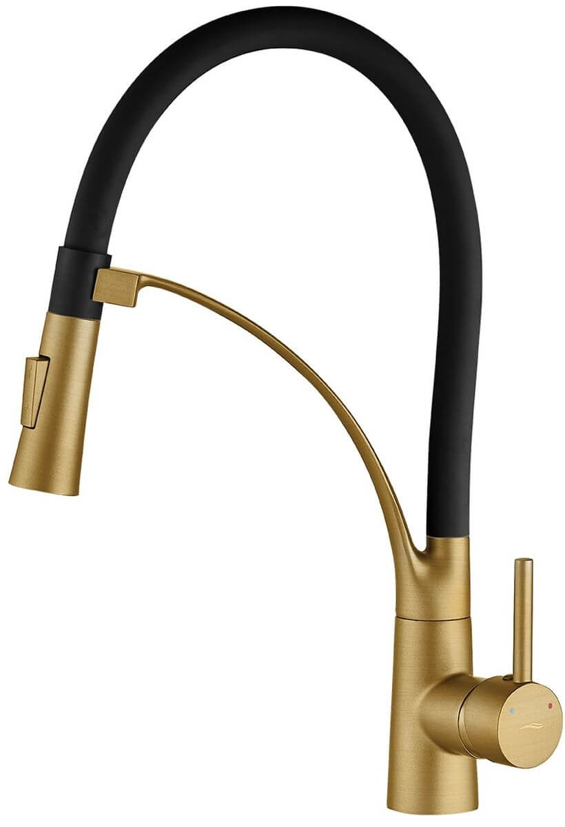 Kuchinox Olor Küchenarmatur Stehend schwarz-gold/altgold BKR_G78D