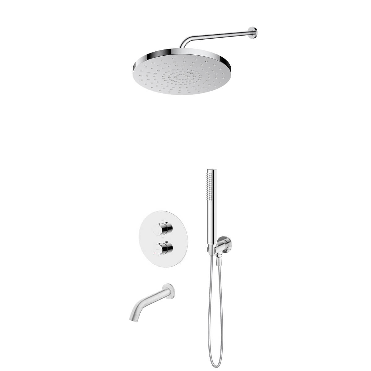 Set Badewannen- und Duscharmatur Oltens Katla 34600100, Kopfbrause Oltens Alvo 37011100, 39100100, 39400100, 37102100, 39304100, 37200100