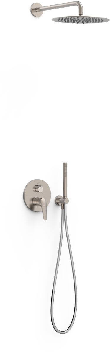 Tres Fuji Duschset Unterputz mit Kopfbrause stahl 28138004AC