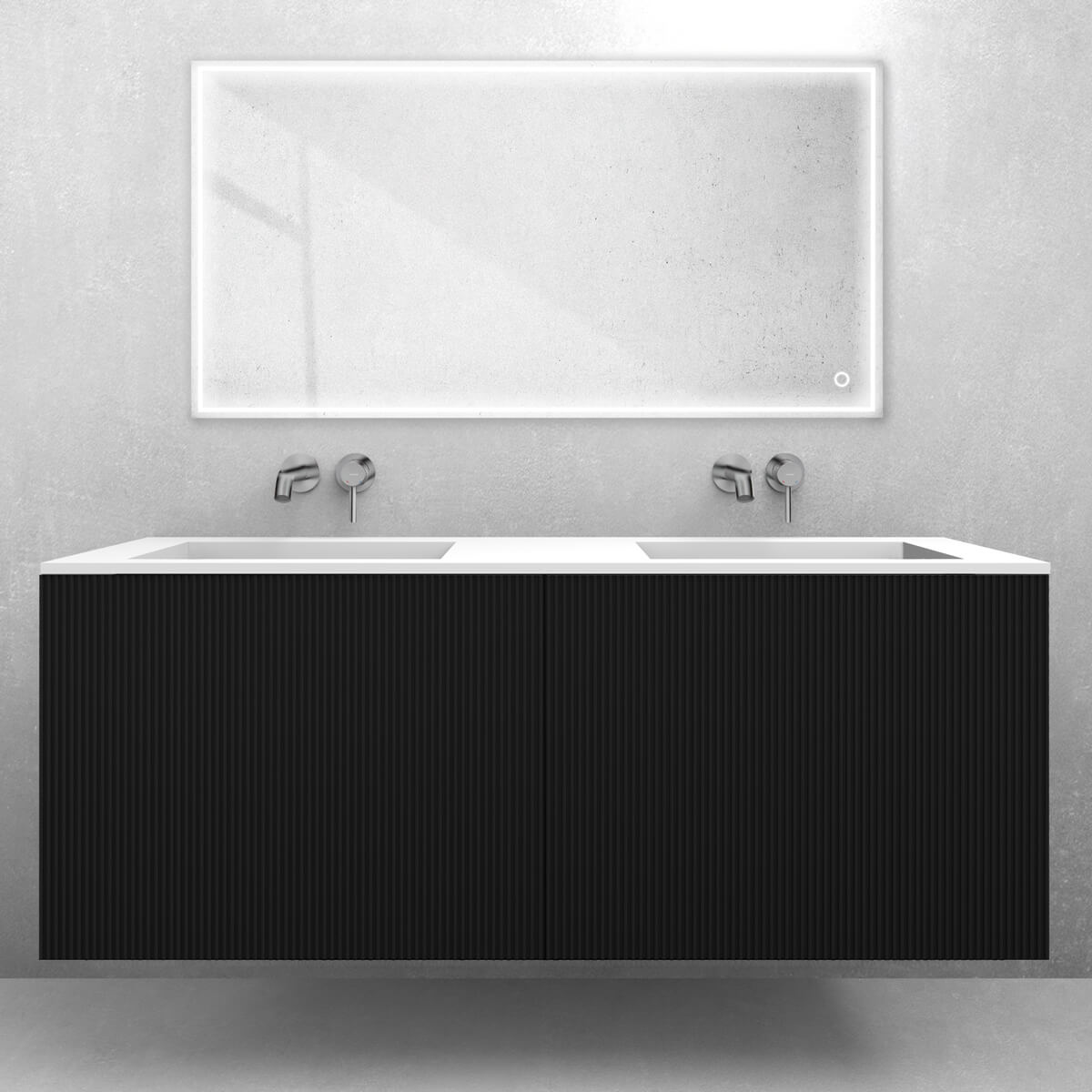 Set Waschbecken Oltens Stila 40206900, Badschrank Oltens Lun Rilla 60039300